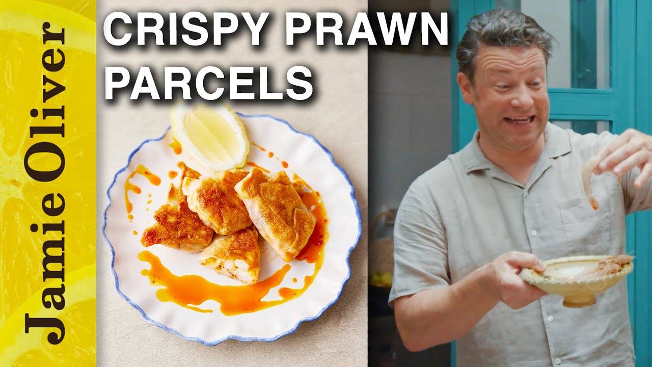 Crispy Prawn Parcels - A Mediterranean Delight by Jamie Oliver