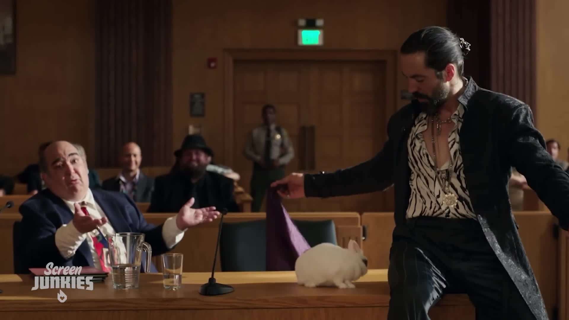 A courtroom scene with She-Hulk