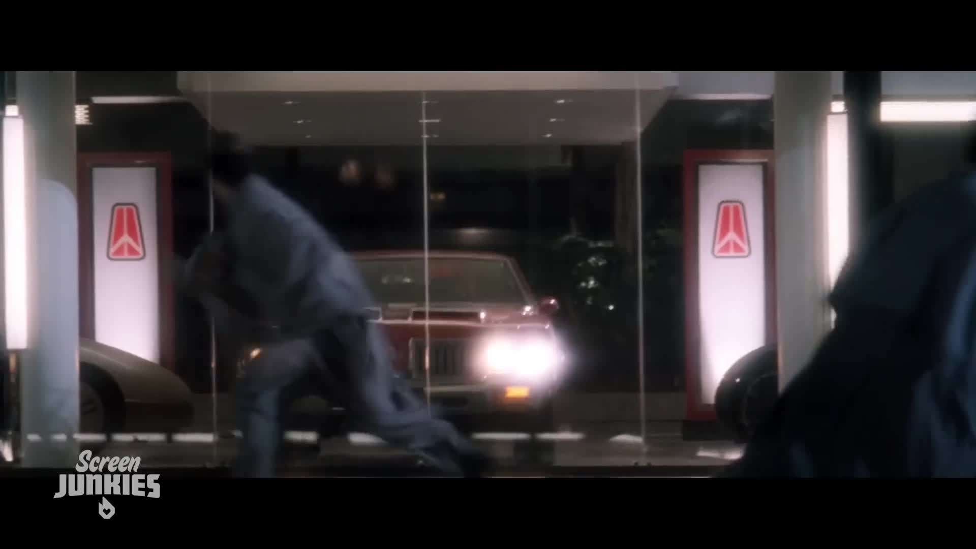 Sylvester Stallone delivering a cheesy one-liner in 'Demolition Man'