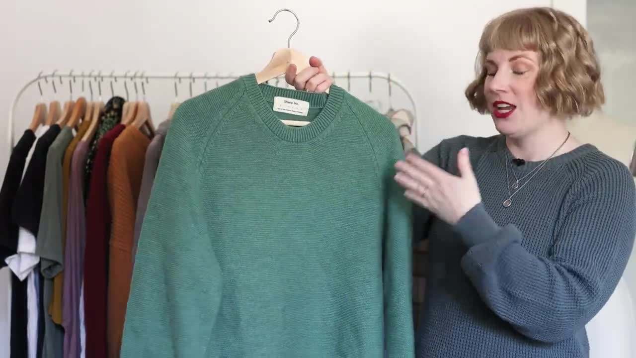 Long-sleeved floral dress in autumnal tones