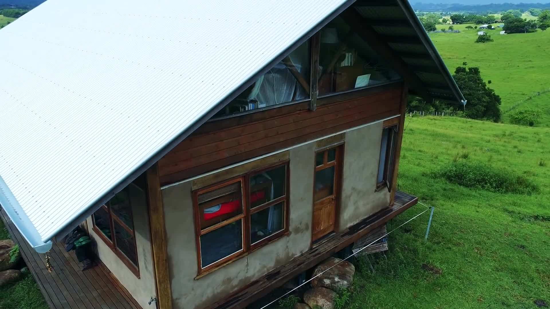 Curved walls and soft edges create a visually stunning small home made from hemp