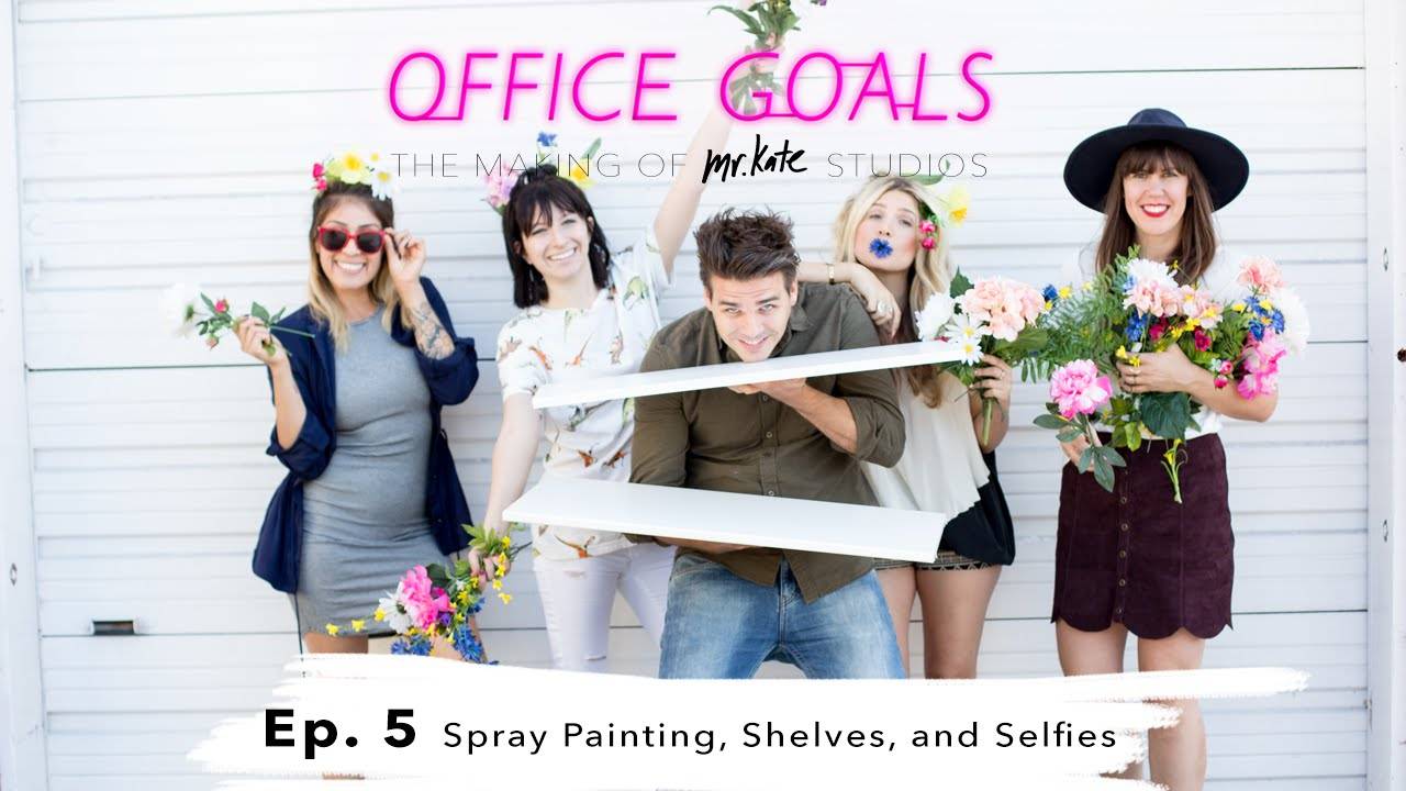 Spray Painting, Shelves, and Selfies - Transforming Your Office Space | Mr. Kate