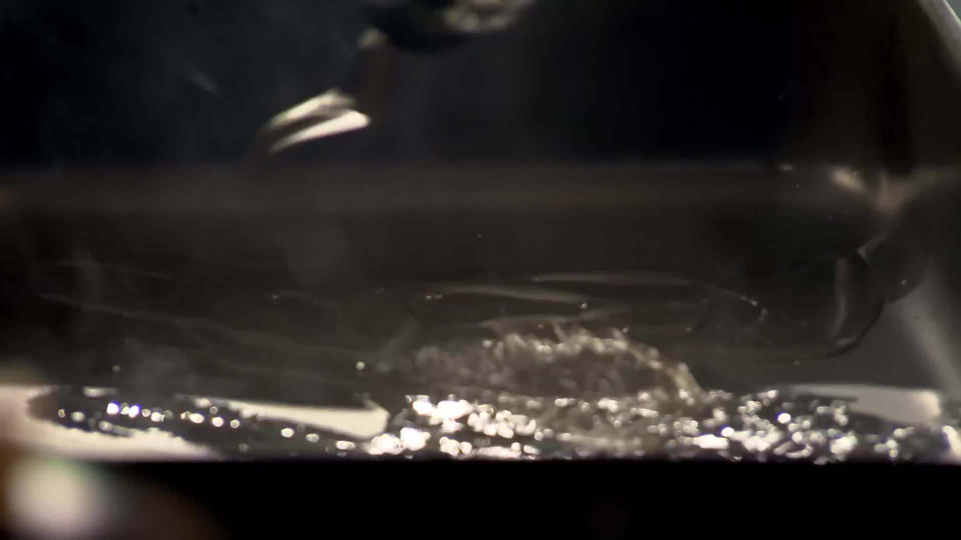 Plating the Scallops with Pea Purée