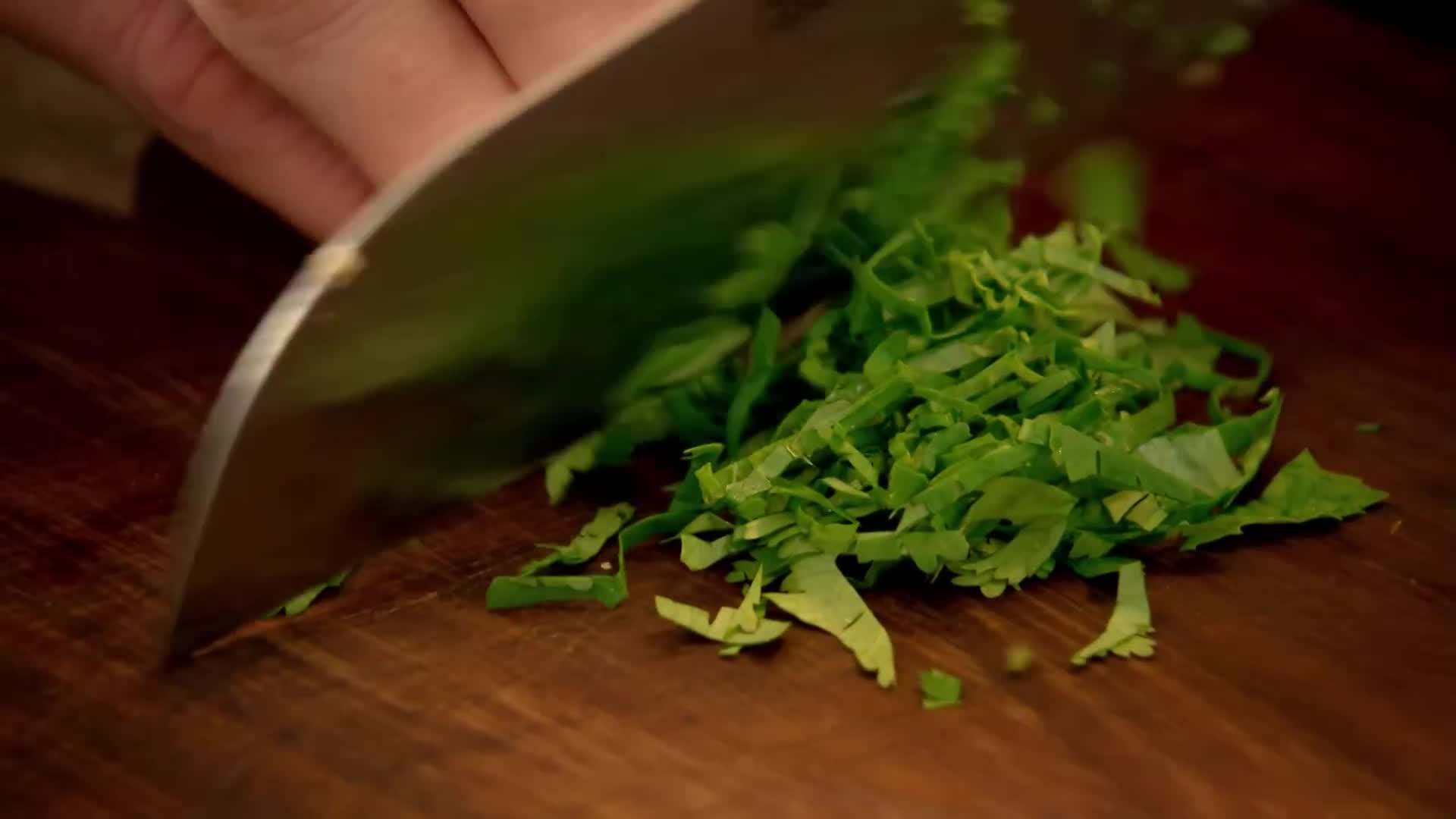 Plating the Main Course with Red Wine Sauce