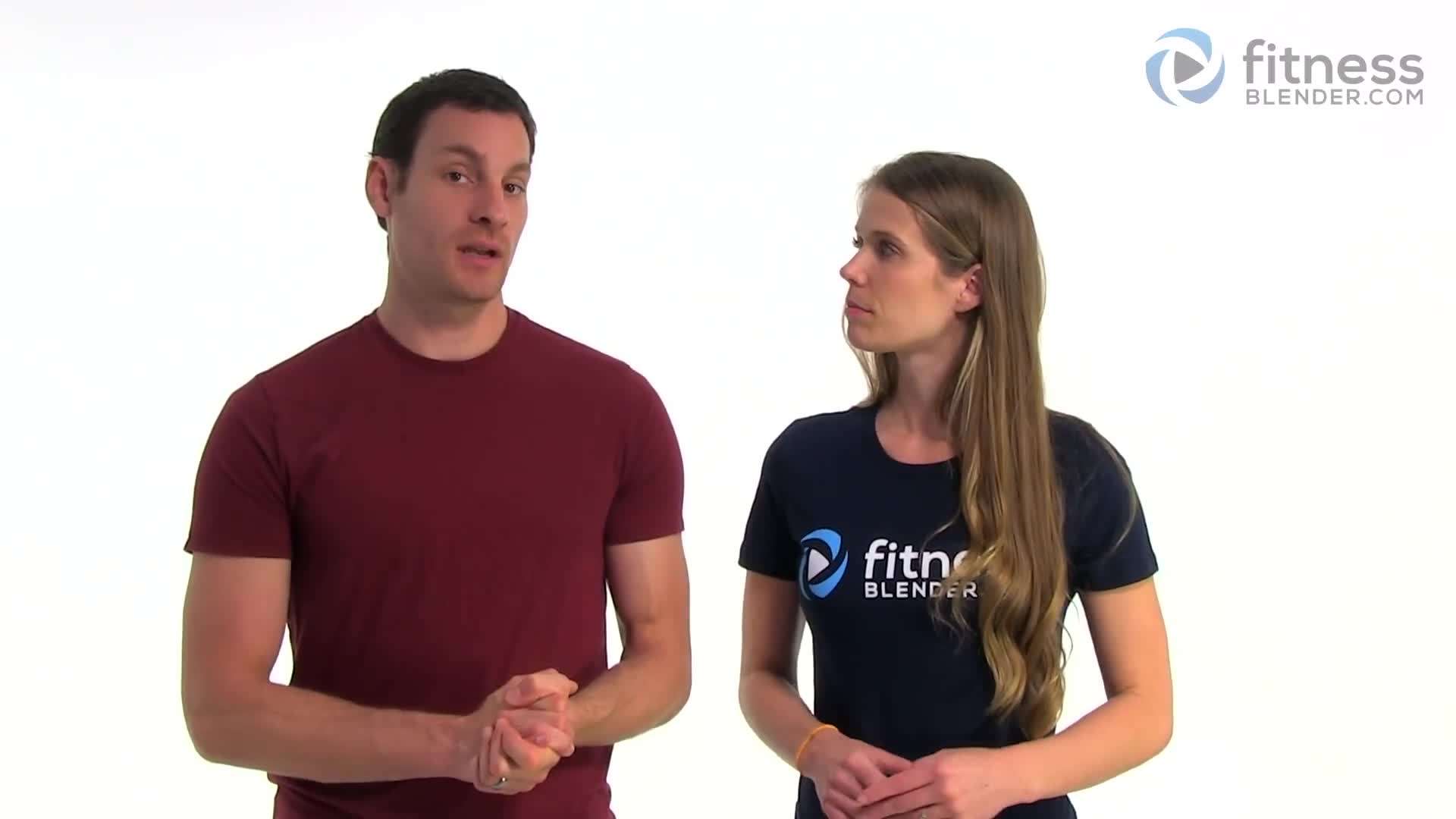 Fitness Blender showcasing Bowflex SelectTech adjustable dumbbells