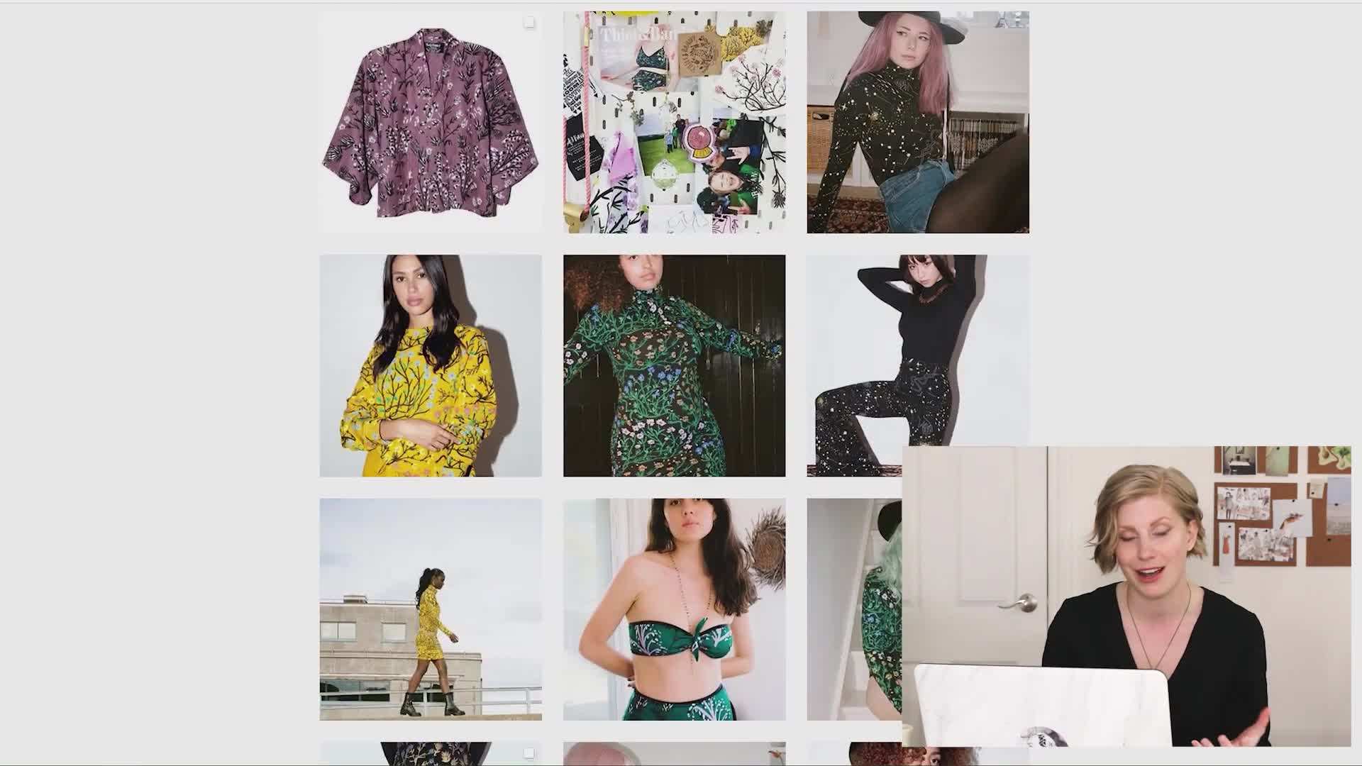 A colorful outfit styled by Molly using sustainable clothing