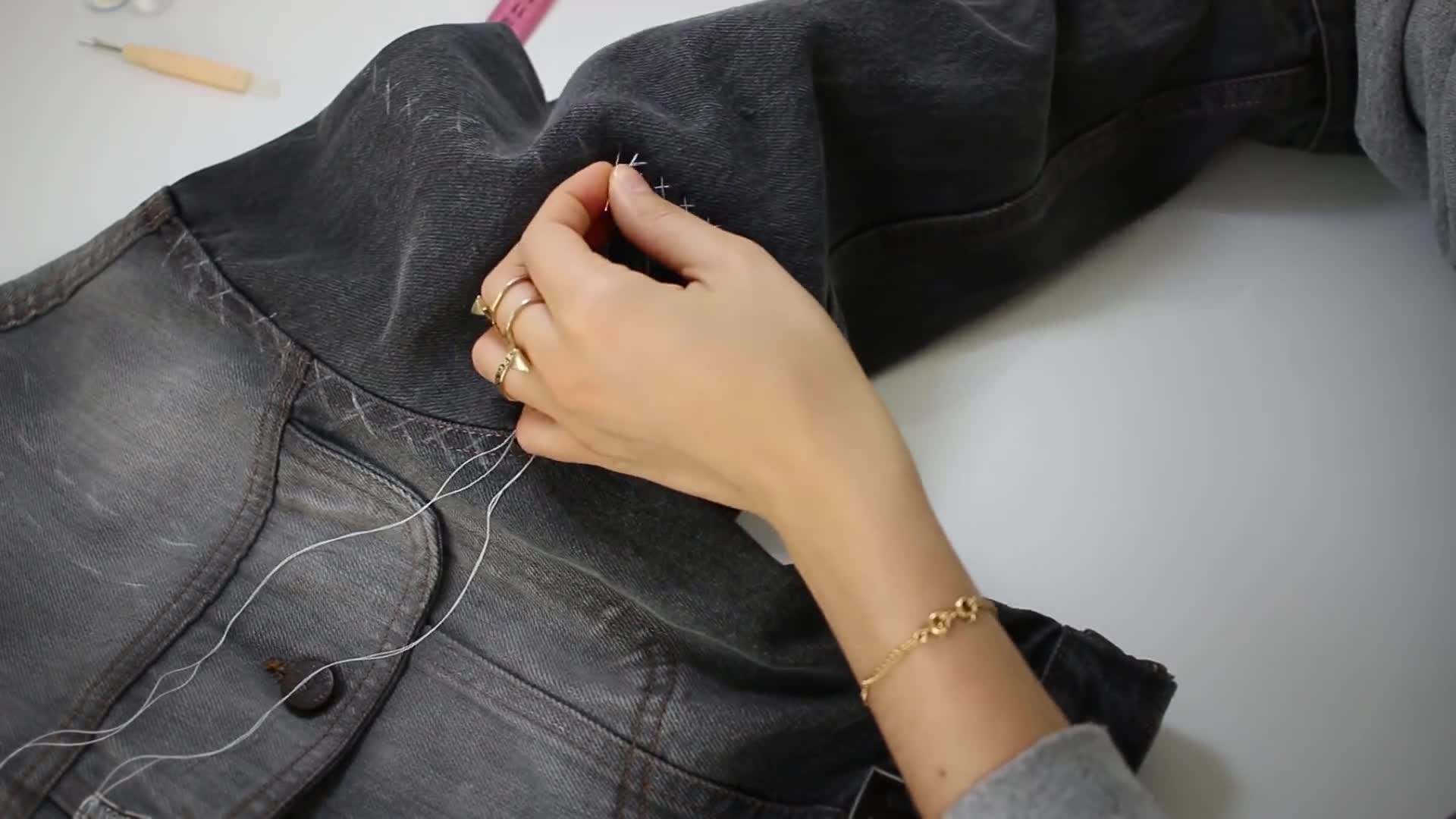 Before and After: A Stained Vintage Jacket Transformed into a Fashion Statement