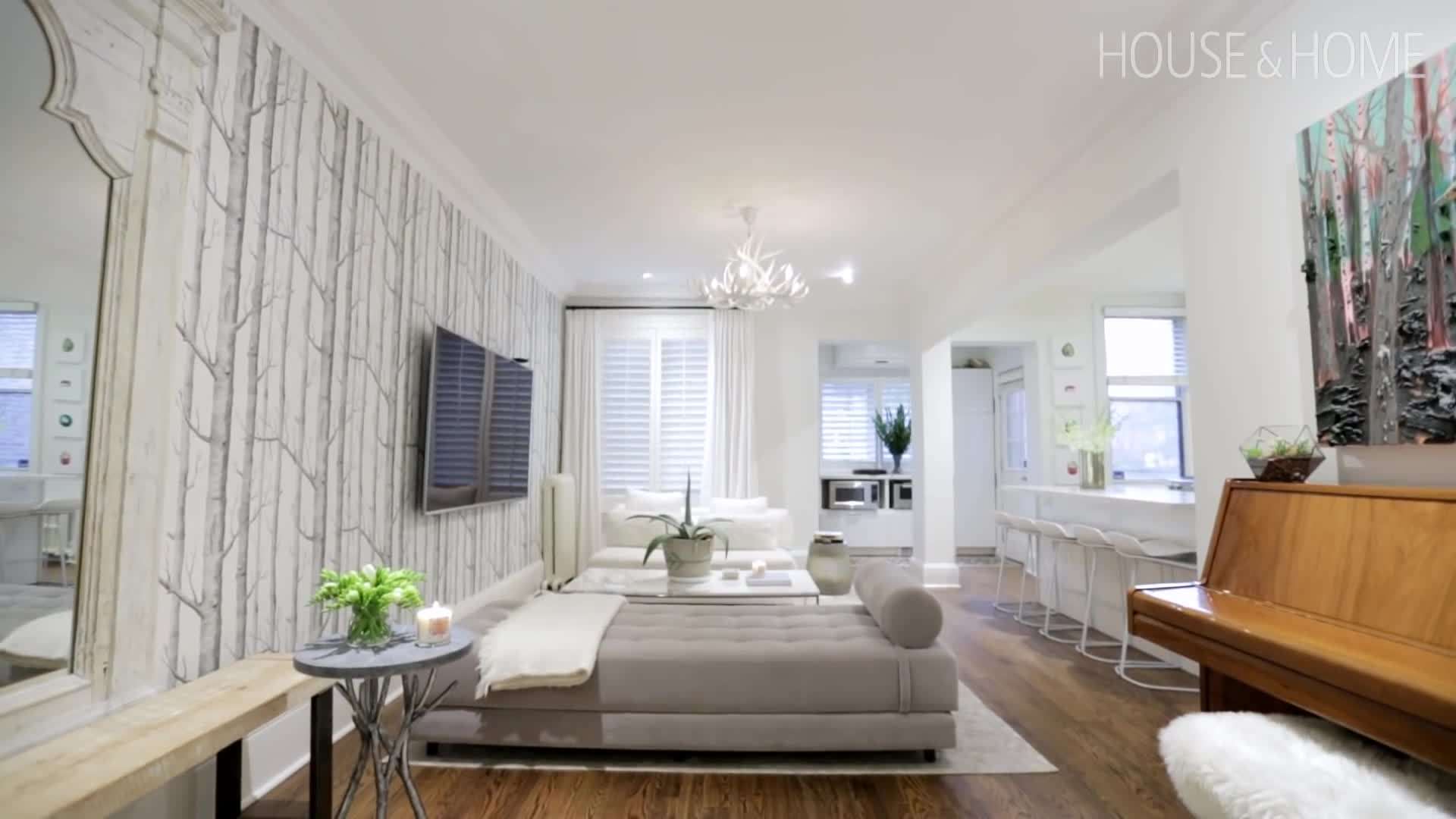 Contemporary kitchen with vintage accessories