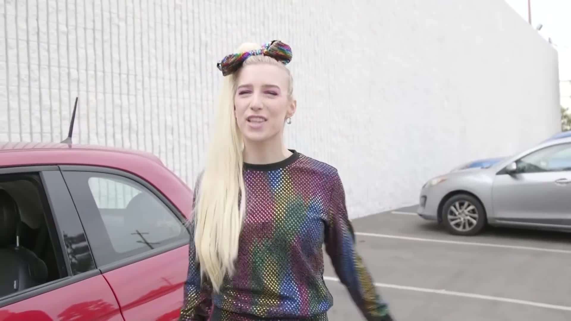 The moment JoJo's glitter-covered bumper collided with my car