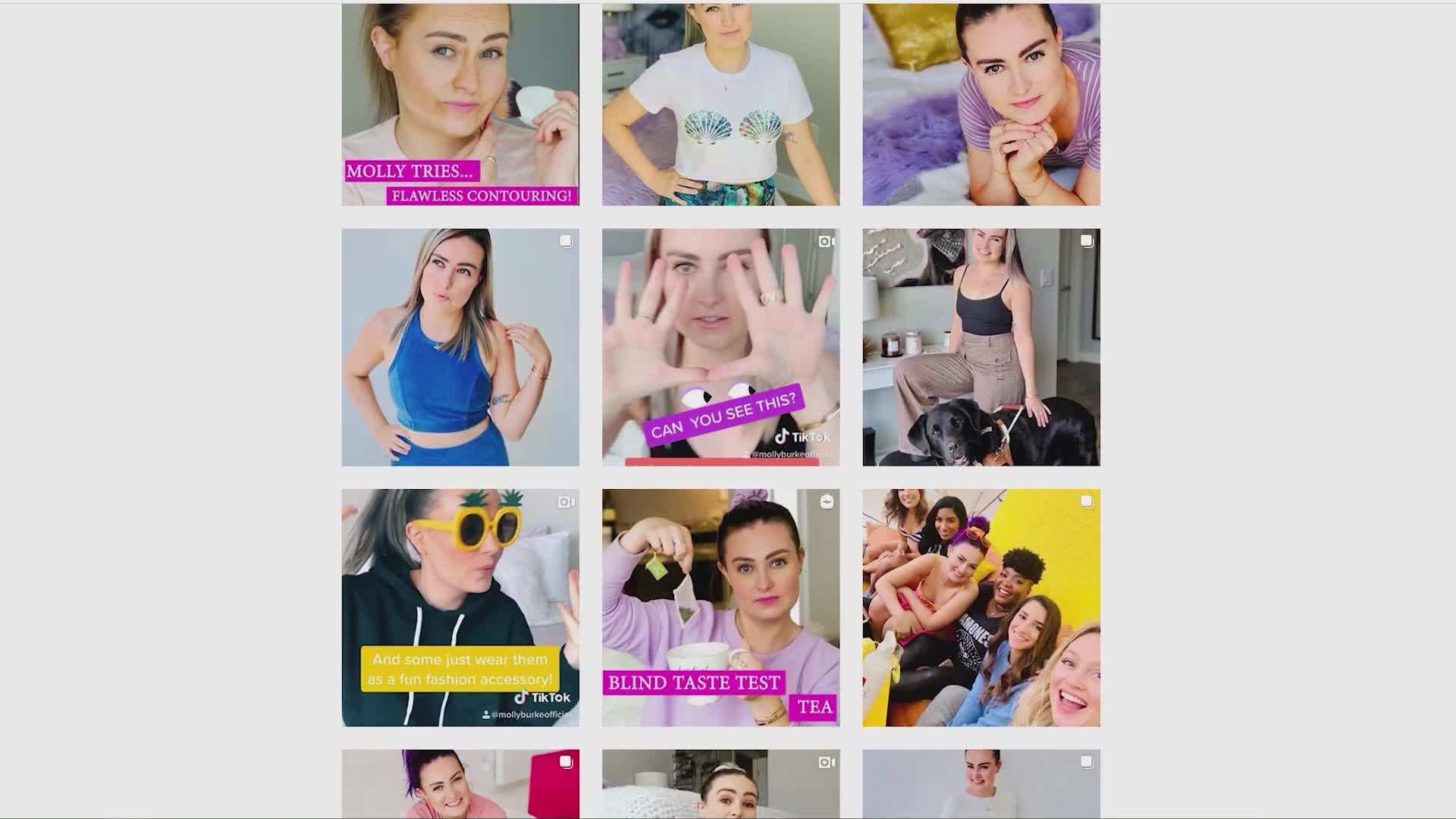 Molly showcasing a vibrant sustainably-made dress