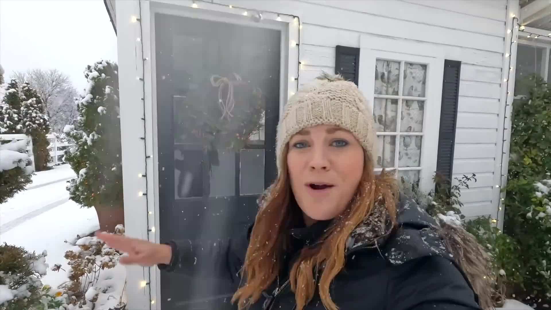 Adding ribbons and bows to the wreath