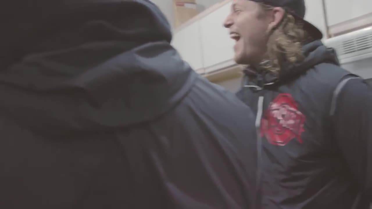 Dr. Axe and his dad enjoying a healthy meal