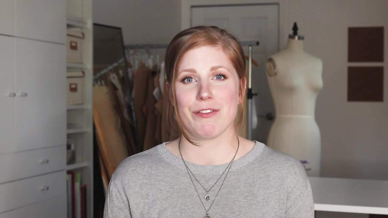 Garment with pins marking key points