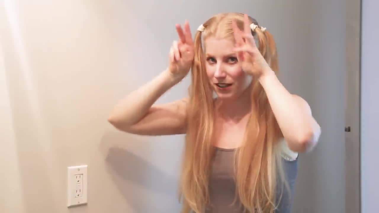 An image of a cancer patient wearing a wig made from donated hair