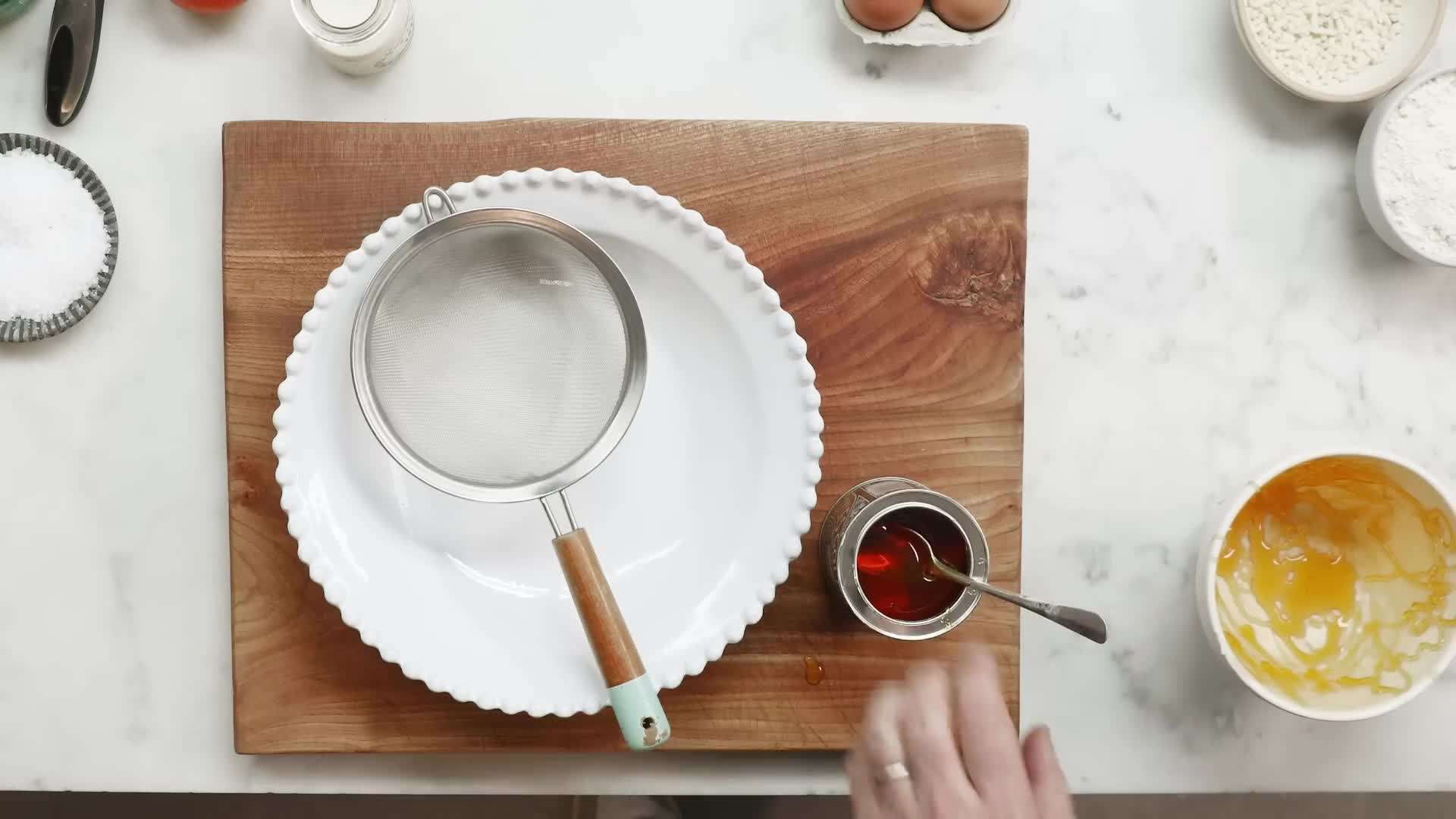 Mixing the batter until smooth