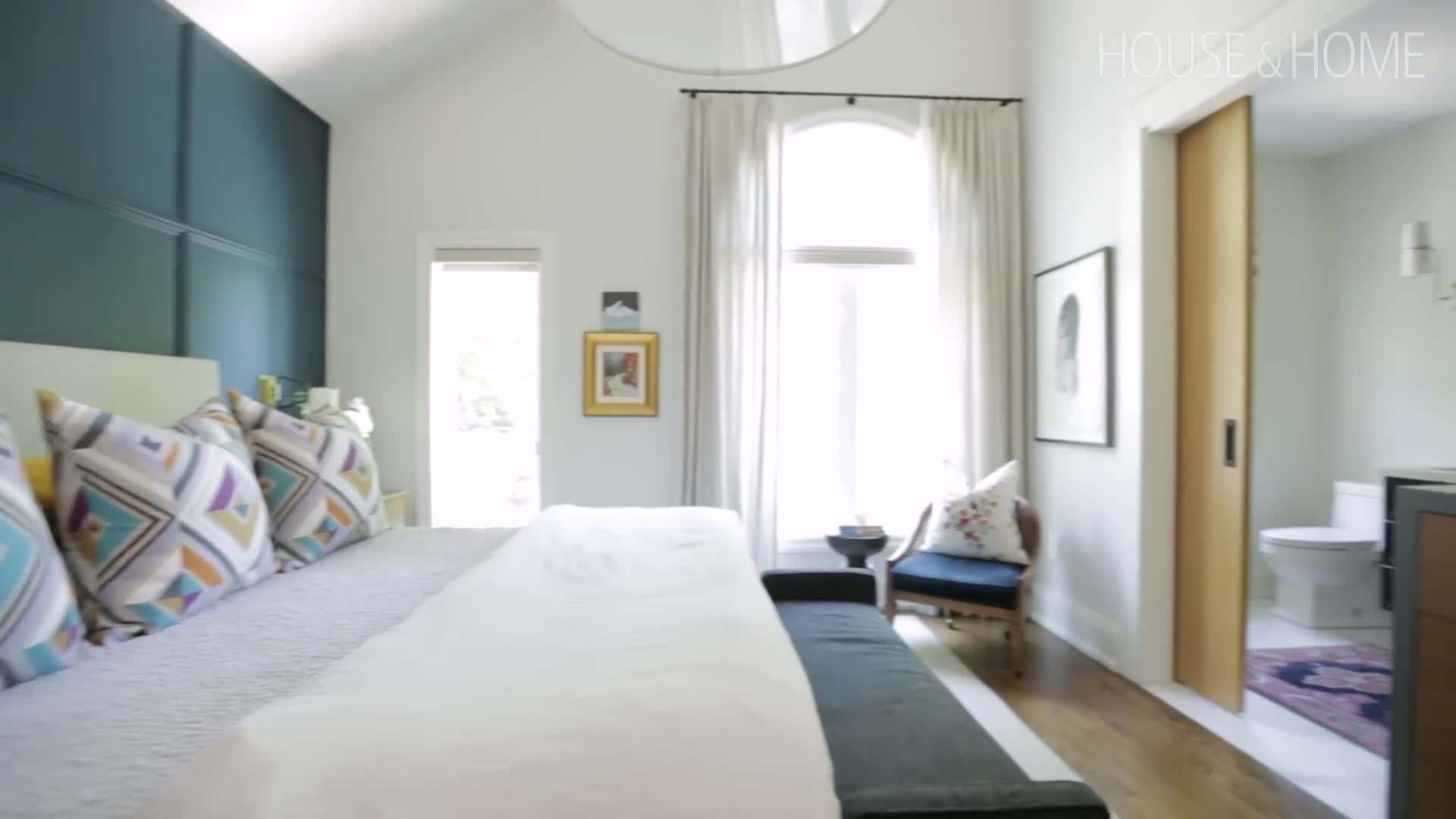 Statement Lighting Fixtures in the Principal Bathroom