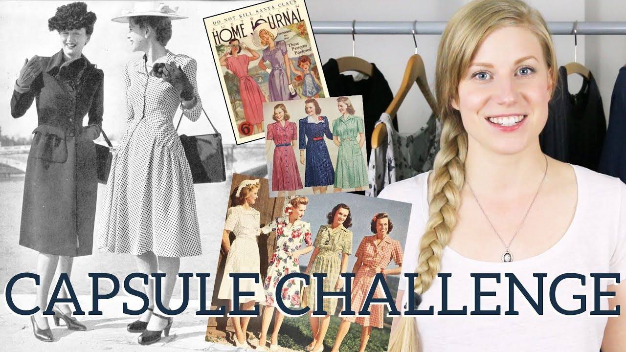 Wearing a 1940's Wardrobe for 2 weeks | Extreme Capsule Wardrobe Challenge