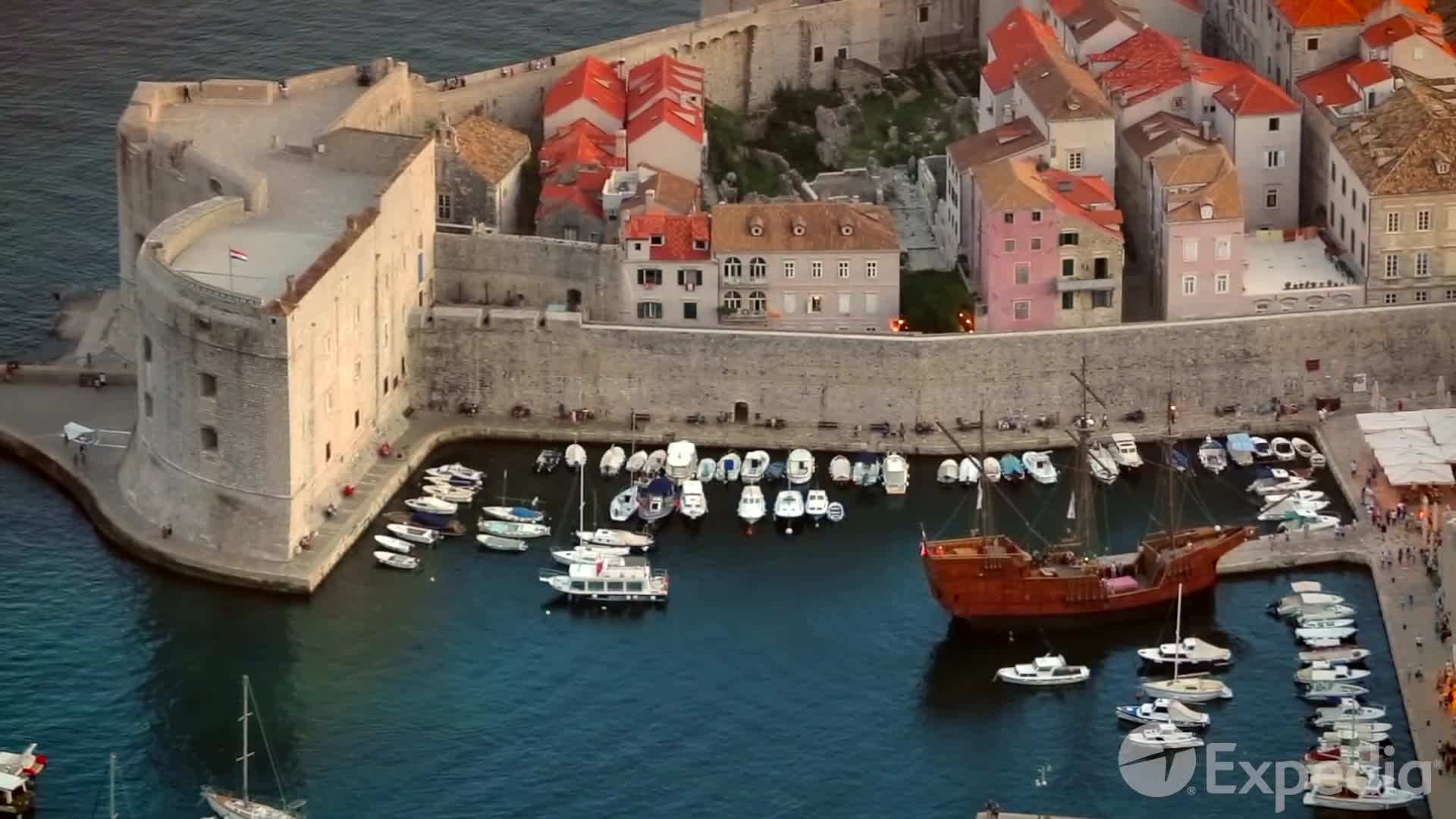 Aerial View of Dubrovnik's Old Town