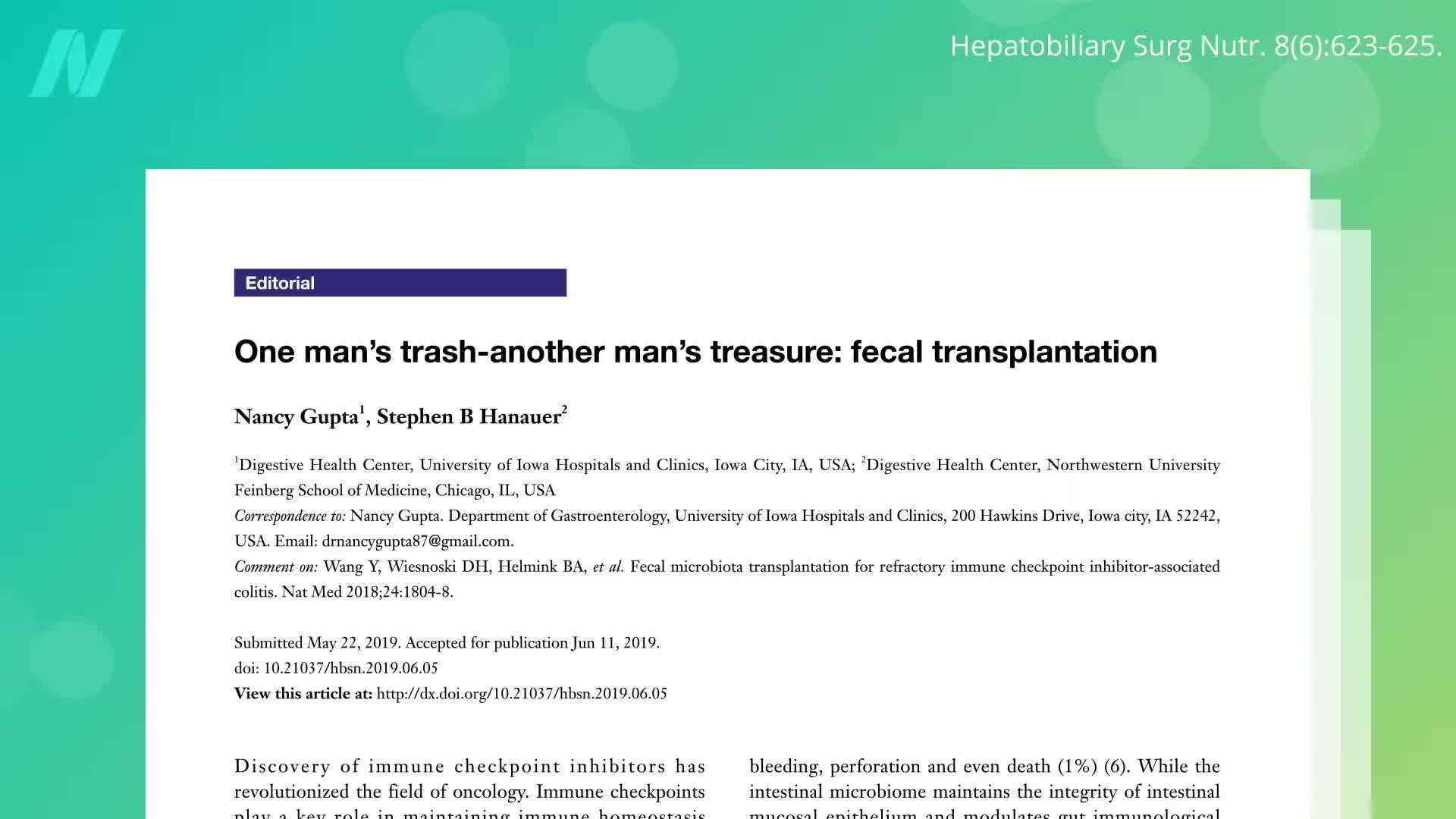 Illustration of the process of fecal transplants
