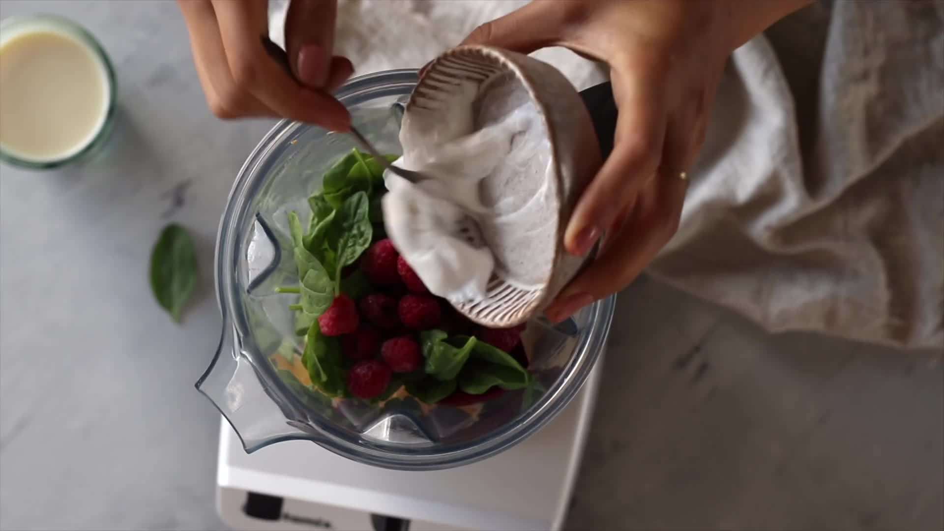 Close-up of the citrus smoothie in a glass