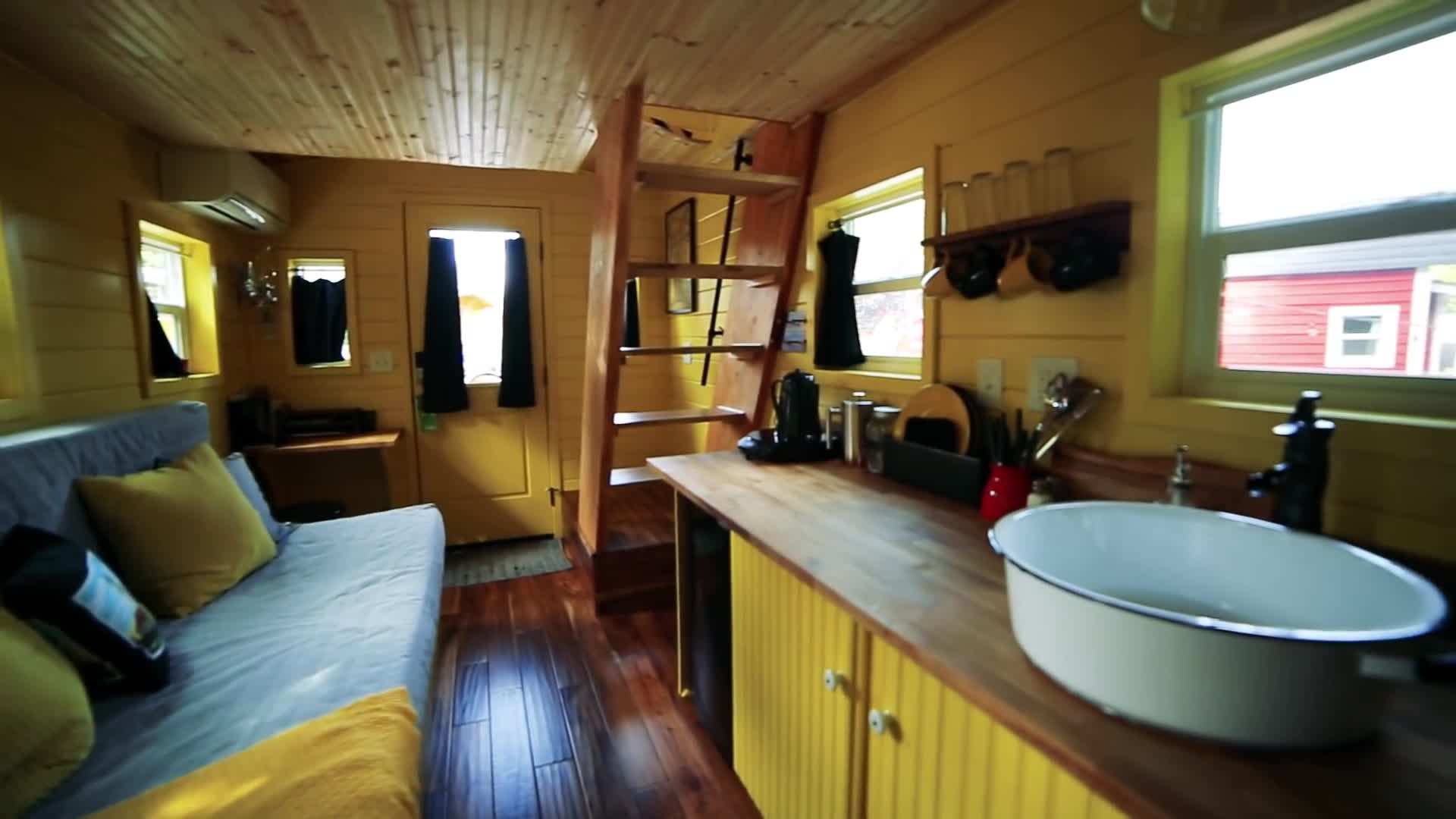 Cozy sleeping loft with a view