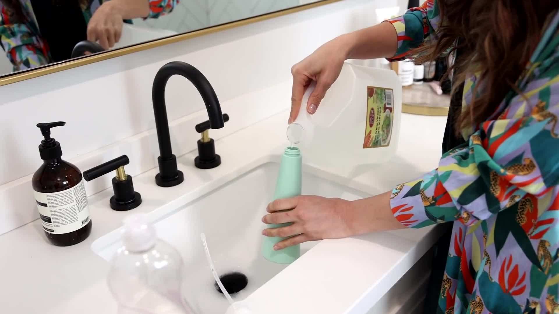 Using an acidic cleaner to remove tough stains