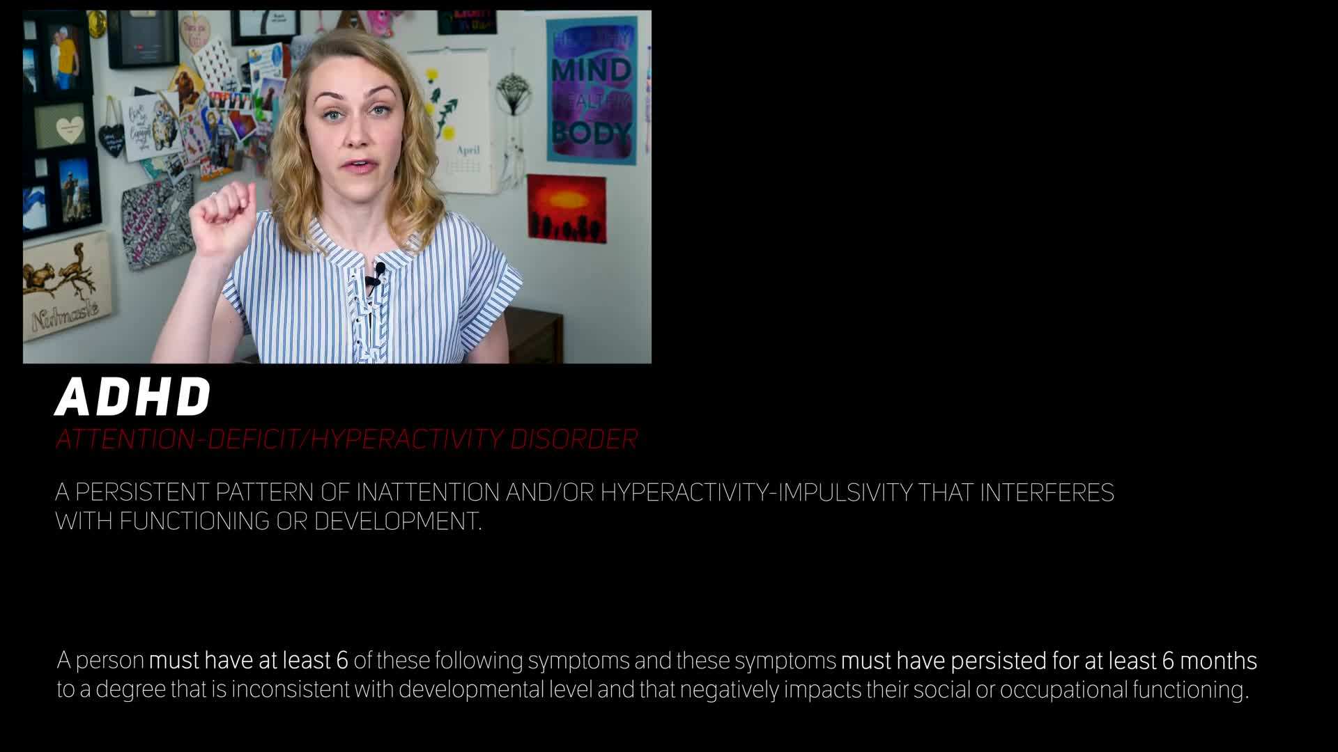 Visual representation of ADHD symptoms in adults