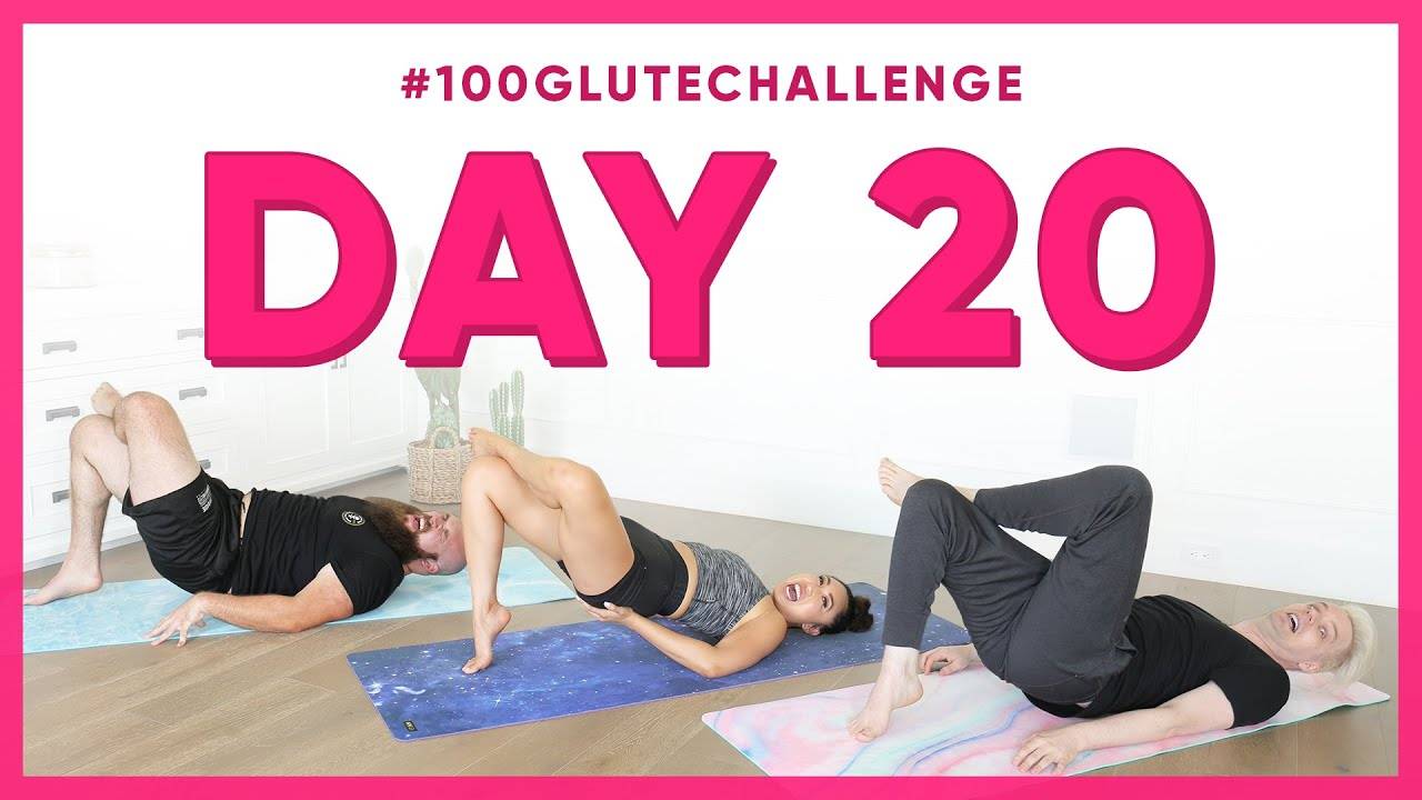 Day 20: Number 4 High Heel Bridge! | 100 Glute Challenge with Husky & his trainer