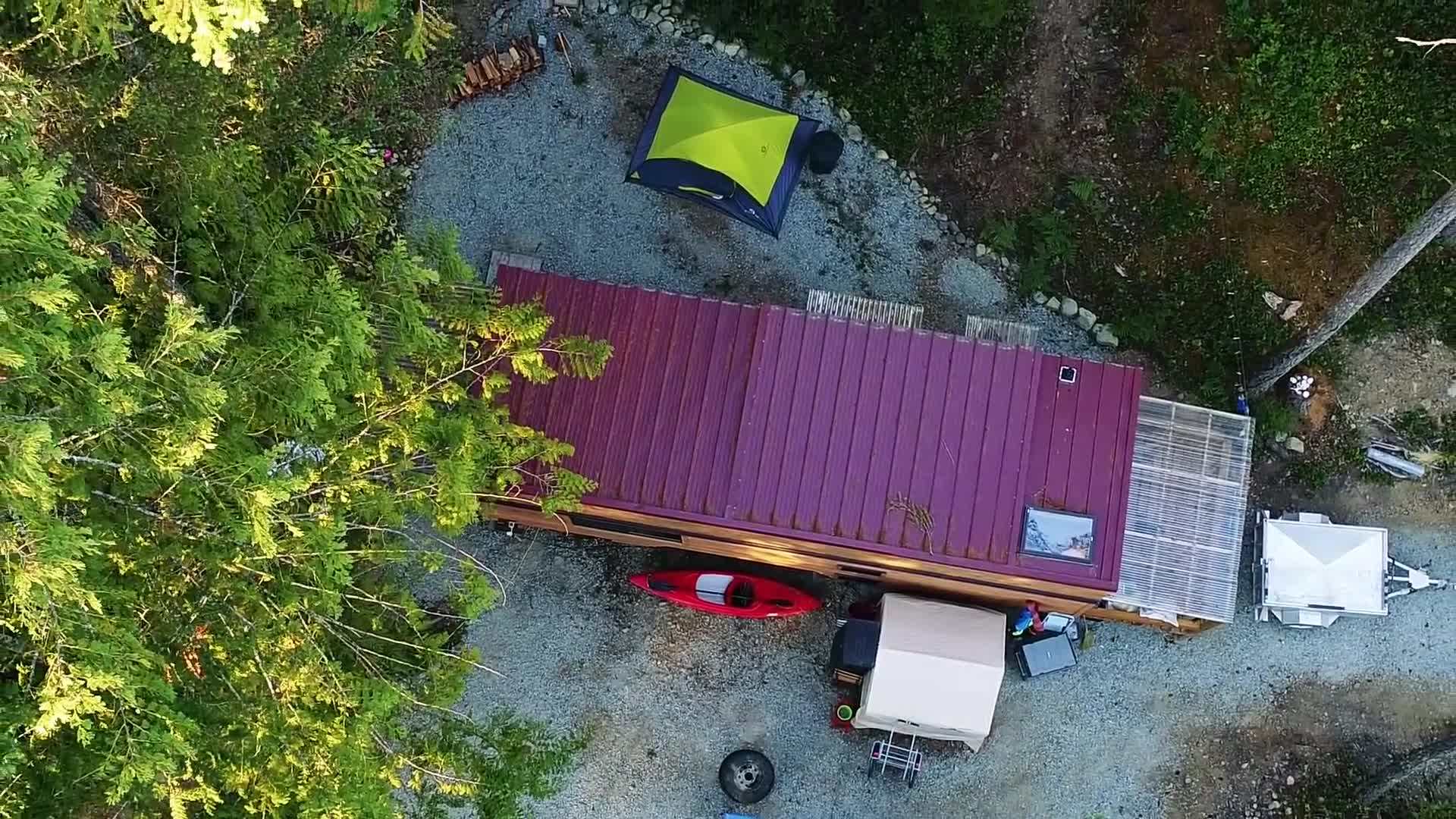 Open floor plan and large windows