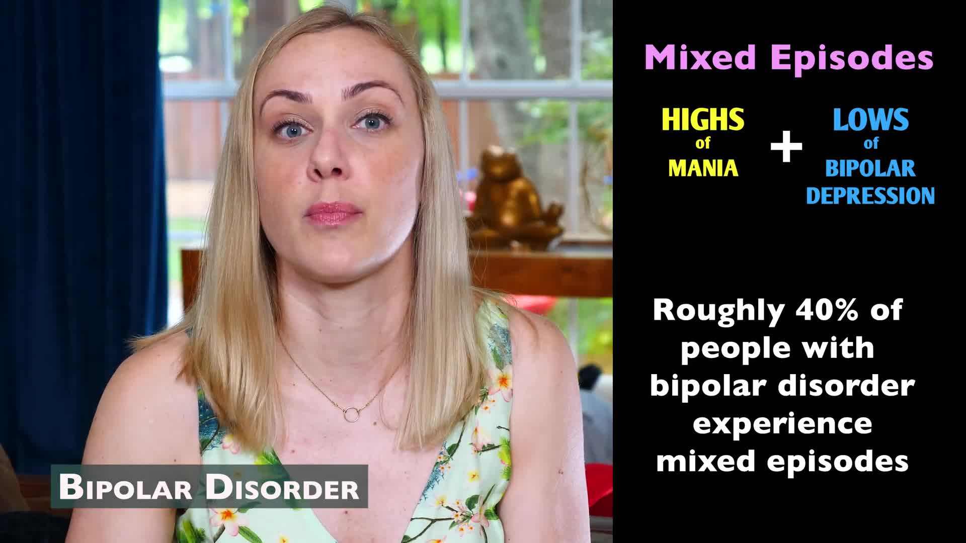 Illustration showcasing a person with manic and depressive symptoms