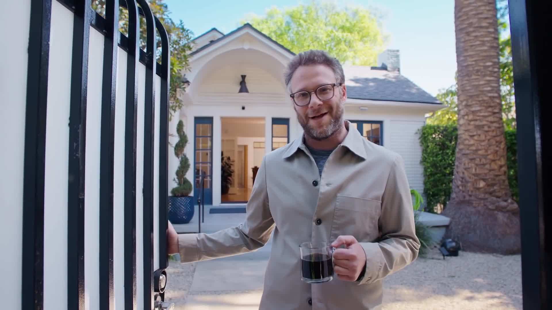 Seth Rogen showcasing Houseplant products