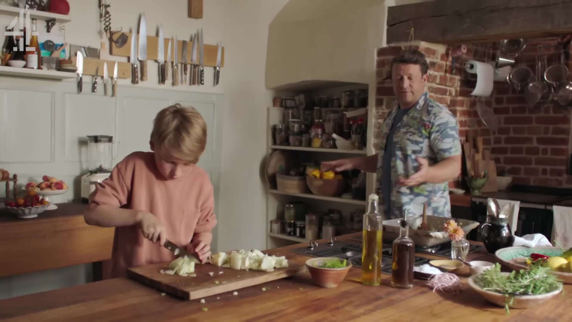 Seasoning the outside of the lamb shoulder