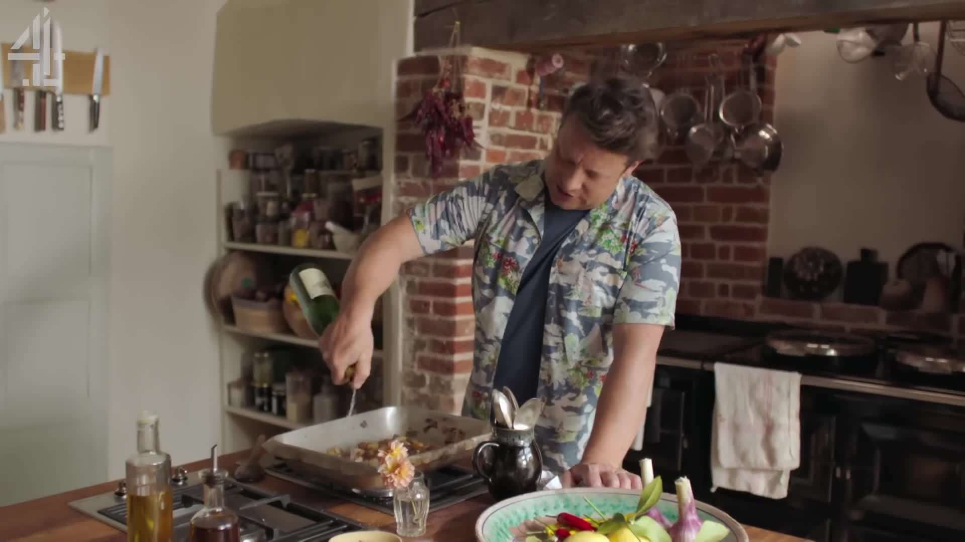 Slow roasting the lamb shoulder