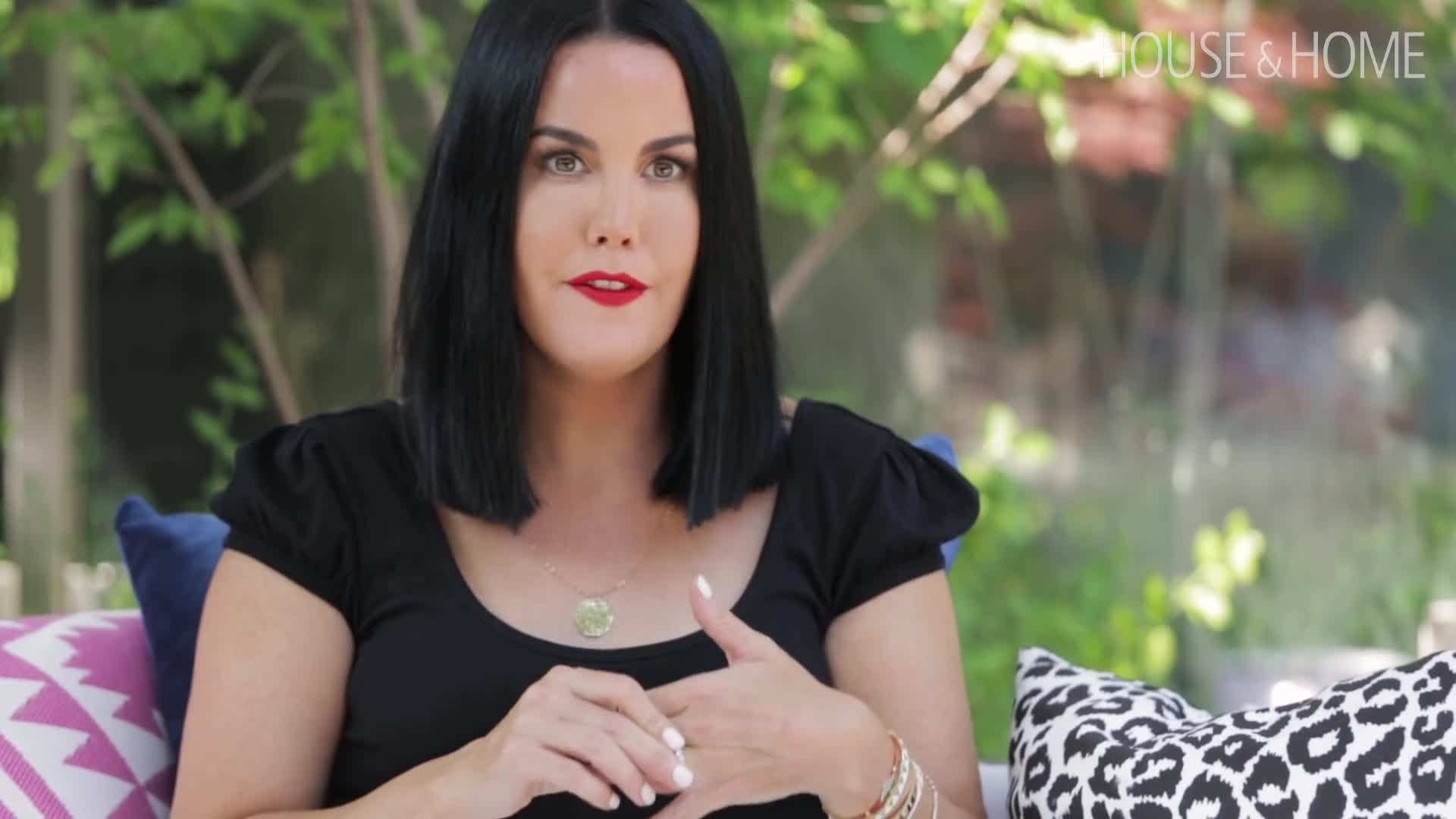 A vibrant and playful living room with bold colors