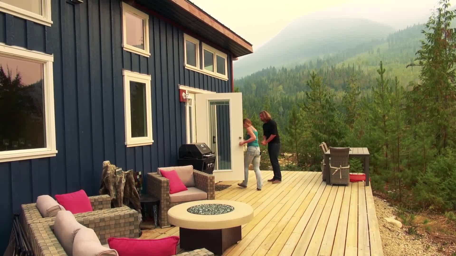 Interior of the off-grid tiny house