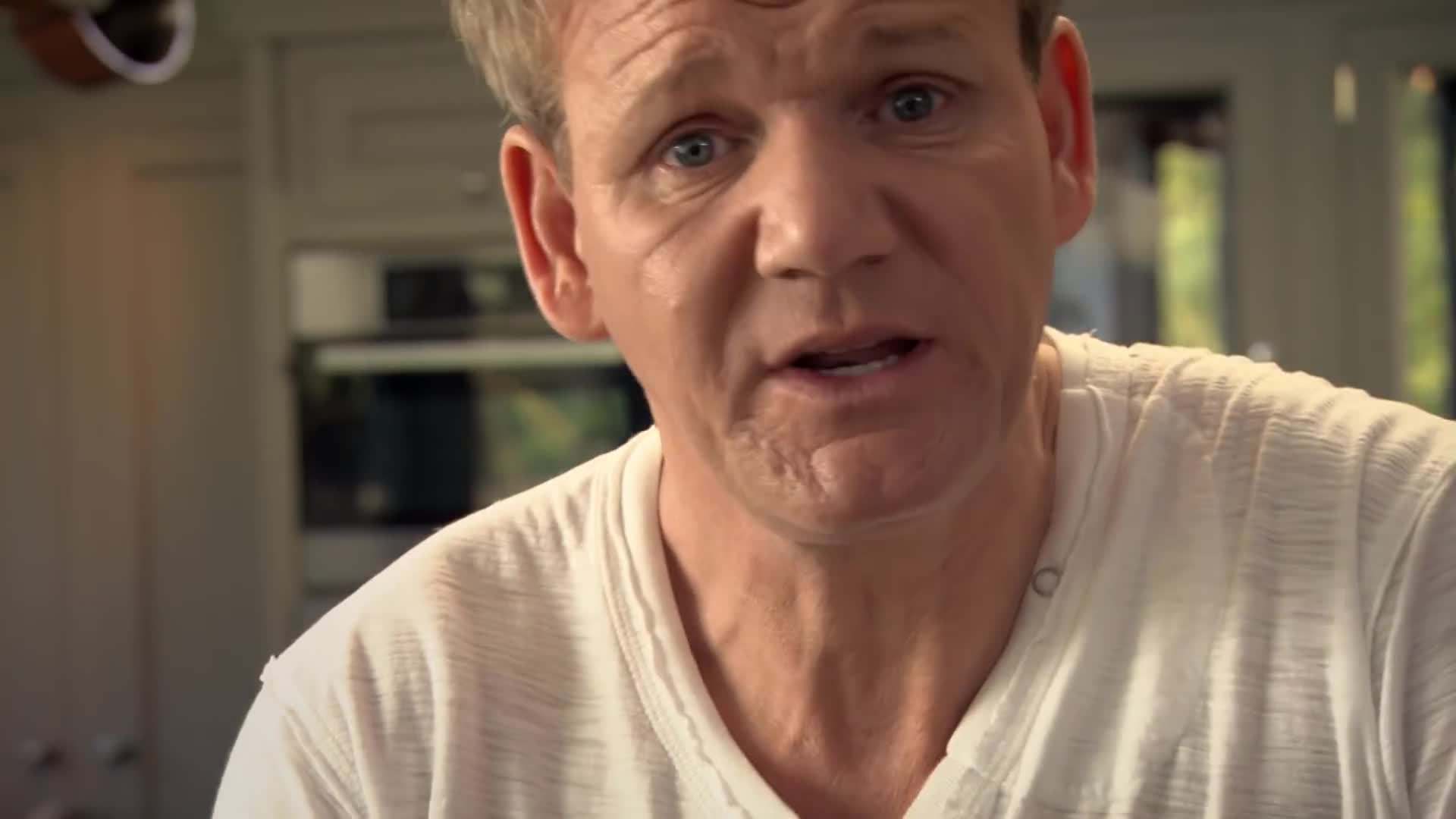 Cooking the prawns in a pan