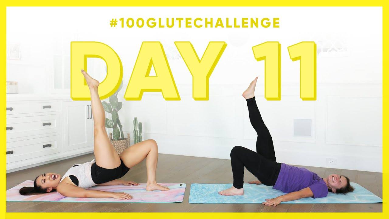 Day 11: Single Leg Raisers in Bridge! | 100 Glute Challenge with Sydney Olson