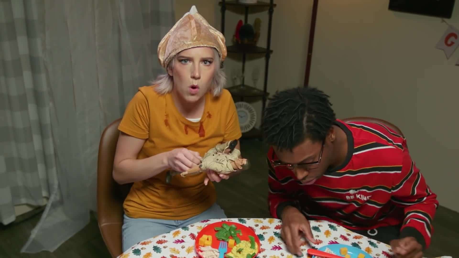 A hilarious battle for the last piece of cornbread