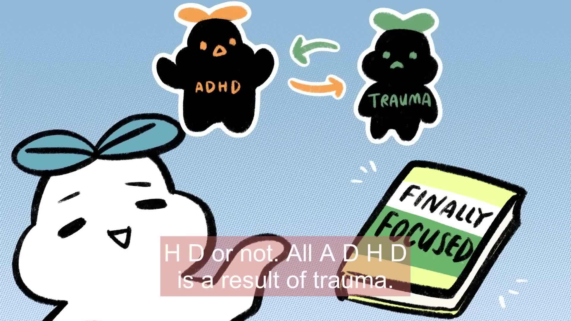 Graph showing the correlation between childhood trauma and adult ADHD