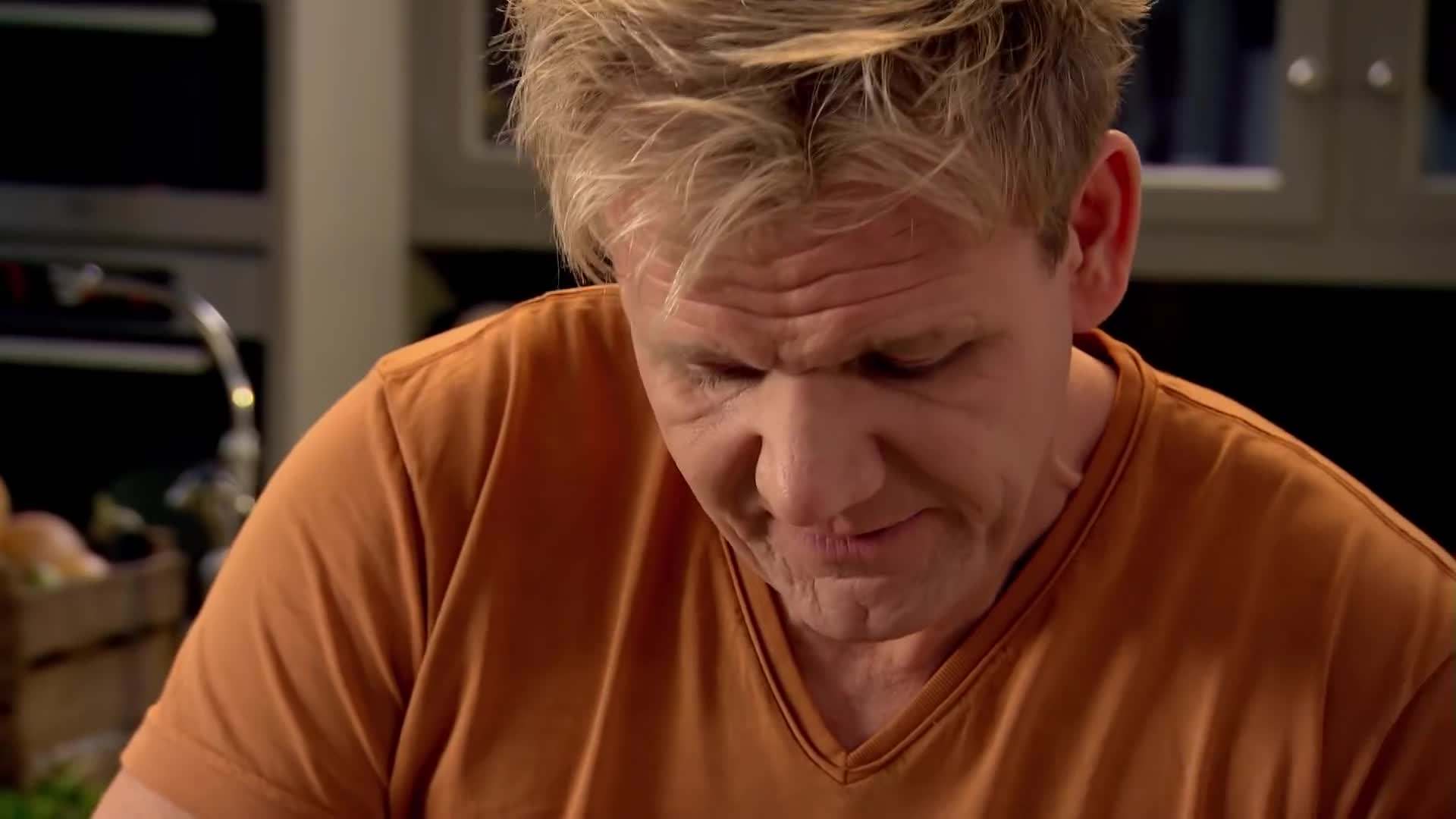 Tossing the salad with the dressing