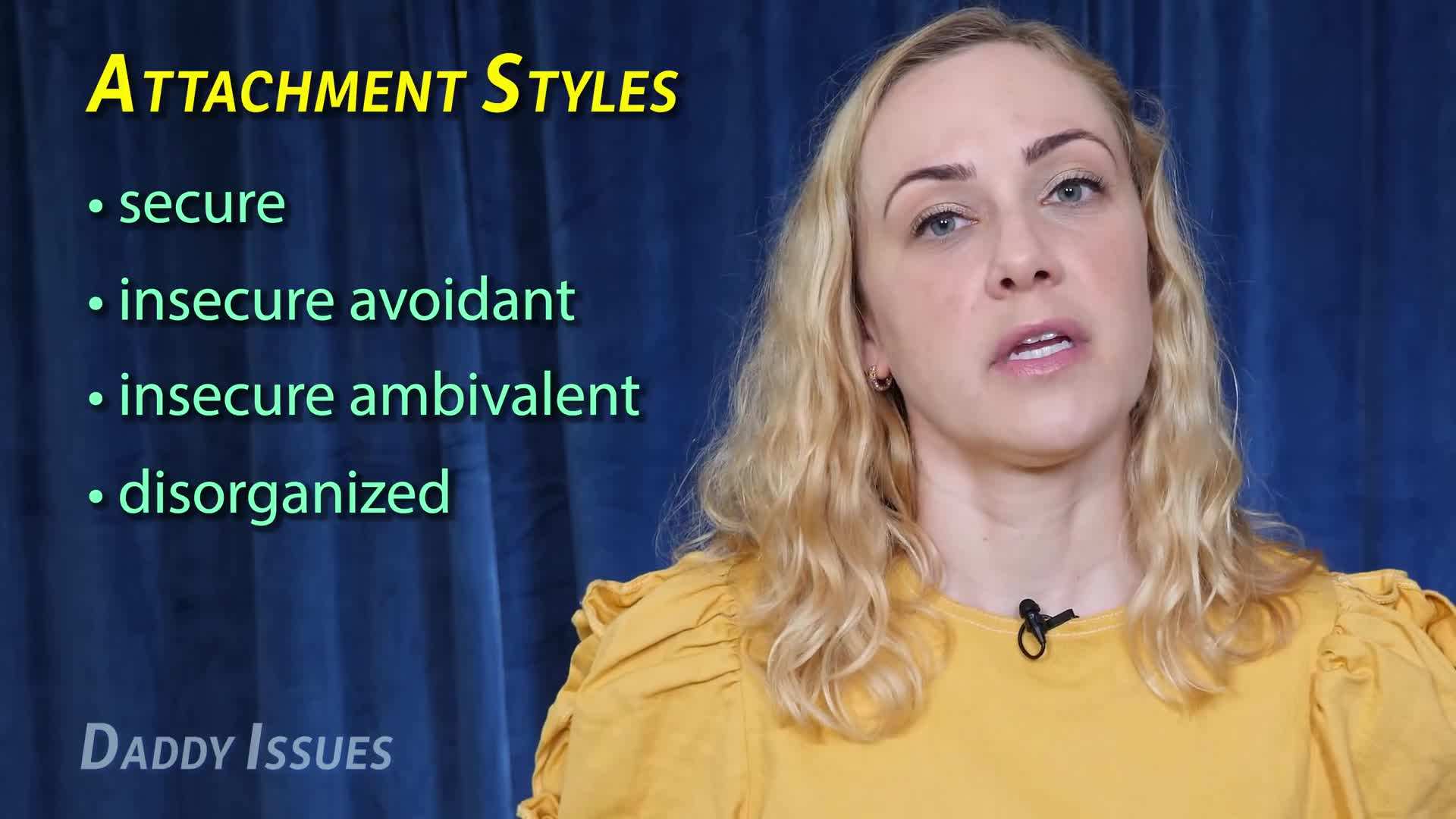 Visual representation of different attachment styles