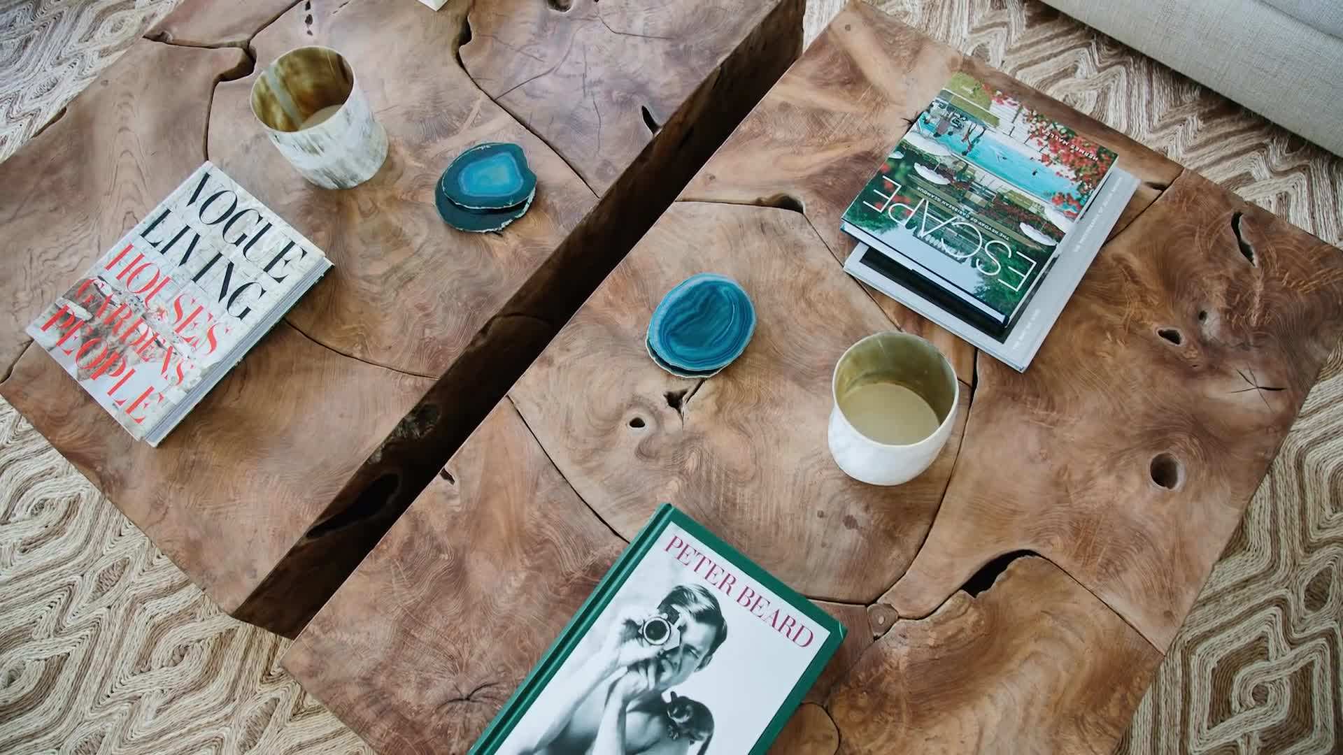 Living room with panoramic ocean views