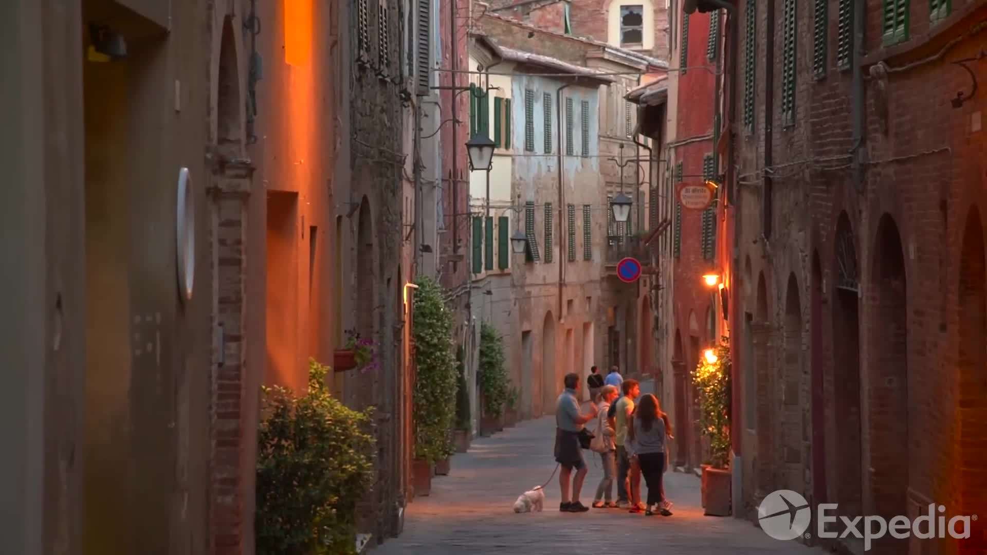 Panoramic view of San Gimignano's medieval towers against a backdrop of rolling hills