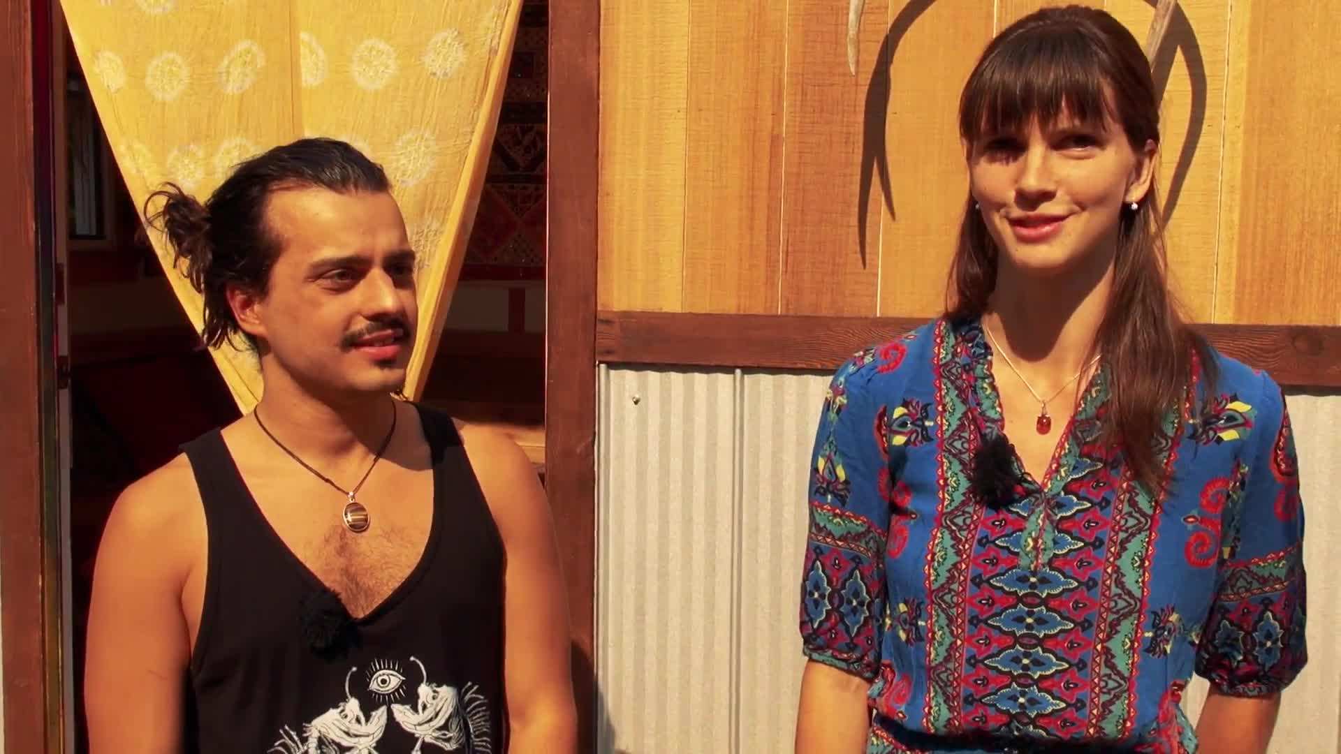 Interior of the tiny house showcasing sustainable materials