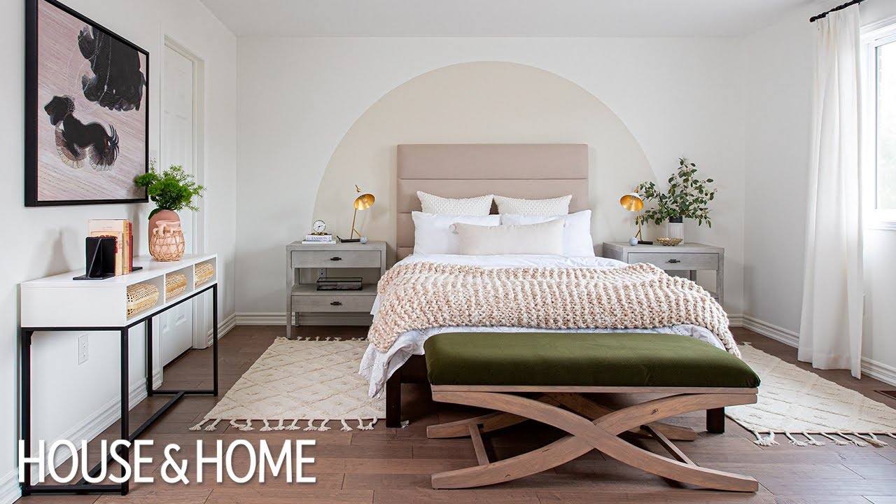 A Refreshing Bedroom Makeover with Easy DIY Painted Arch