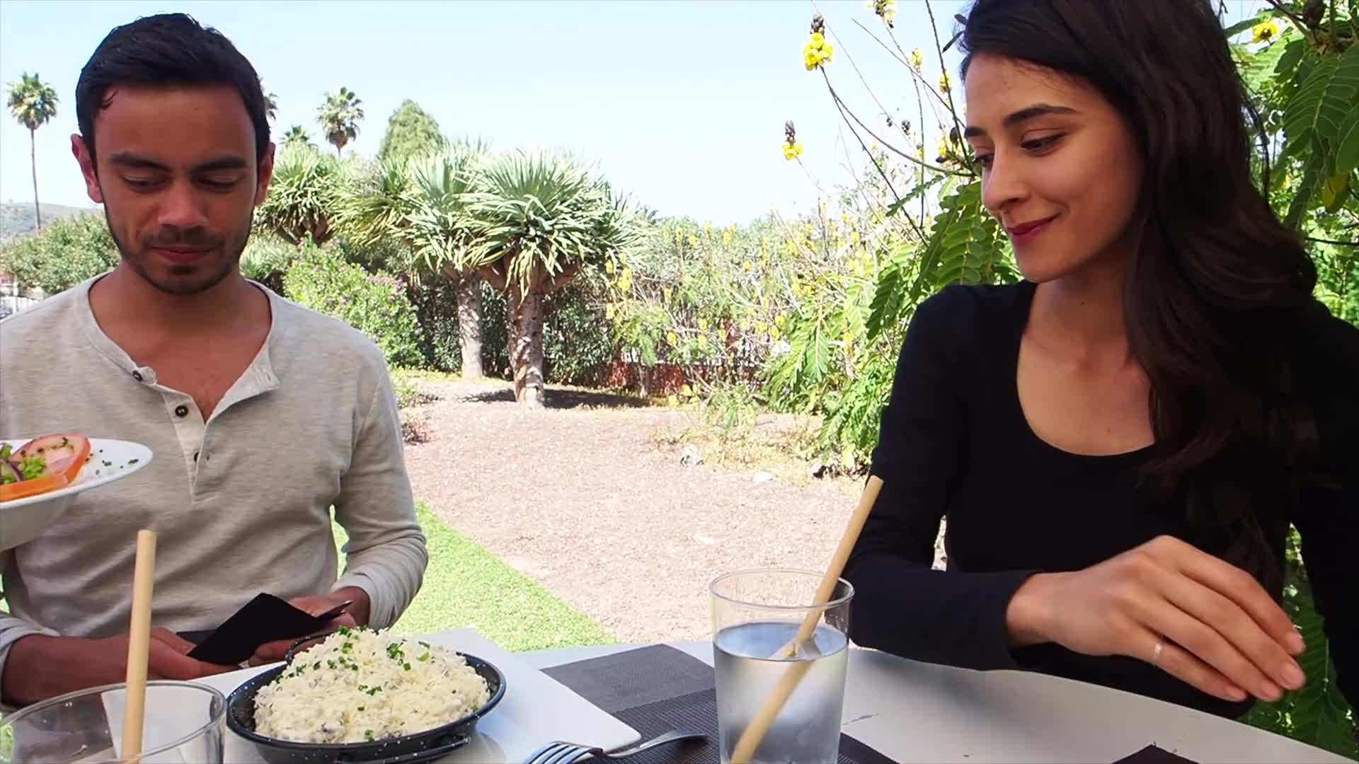 Group of friends hiking in a mountainous landscape