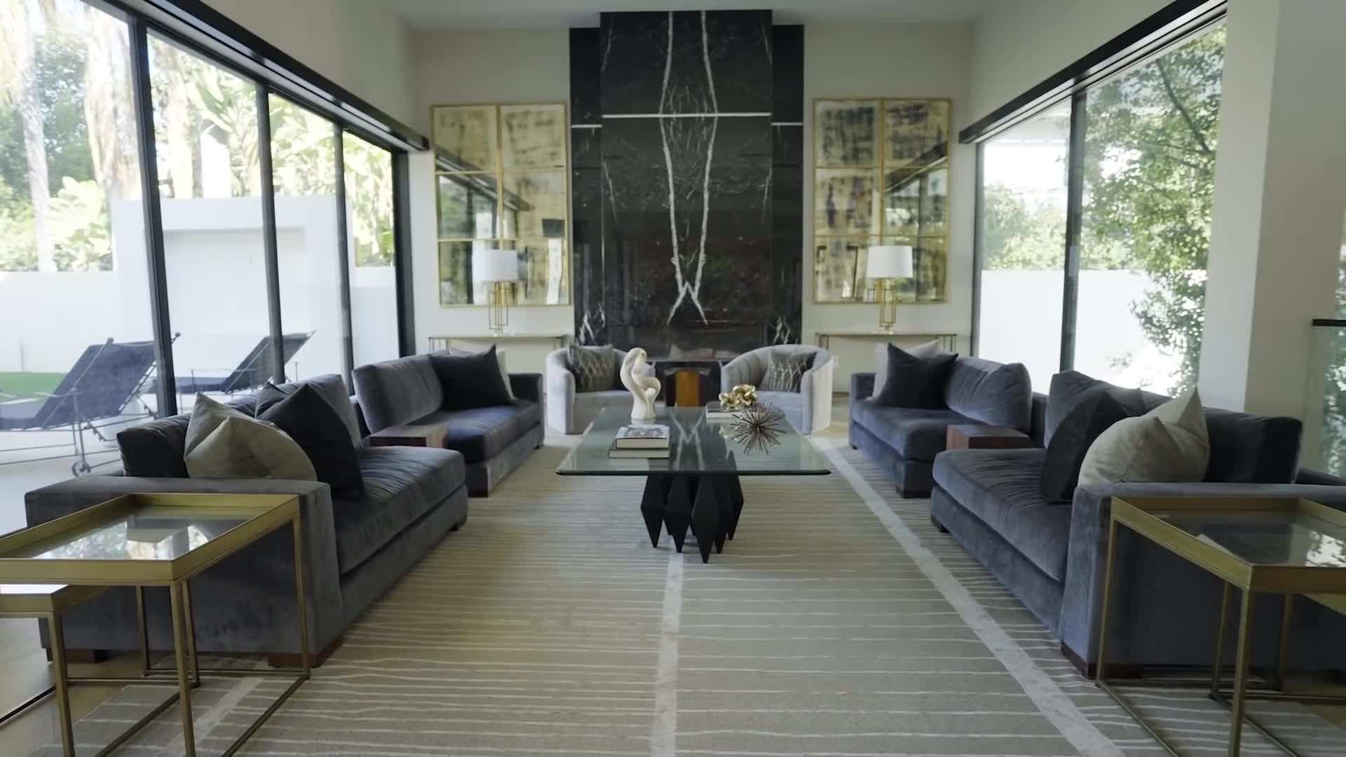 Open-concept living area with modern finishes