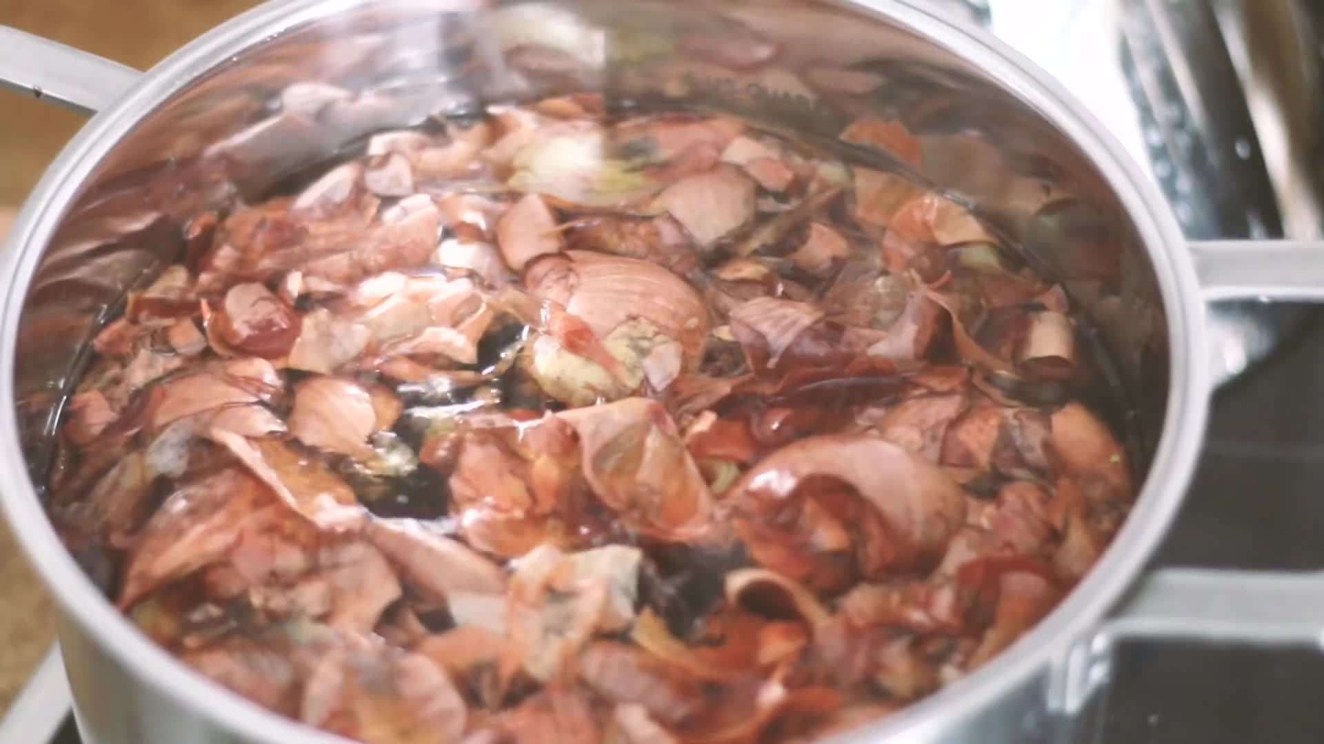 Yellow Onion Skins Dyeing Process