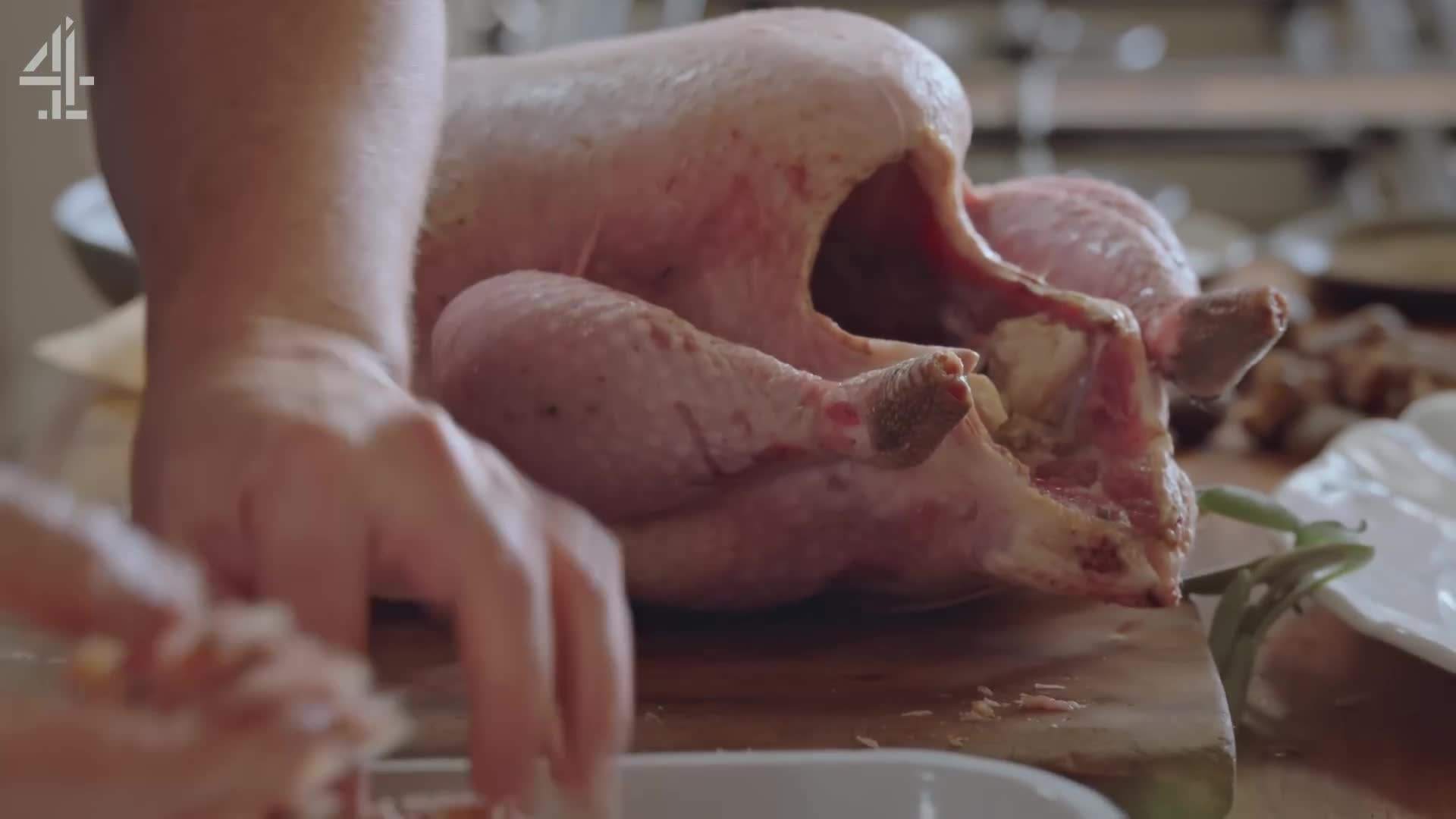 Honey, bacon, and chestnut crumb mixture