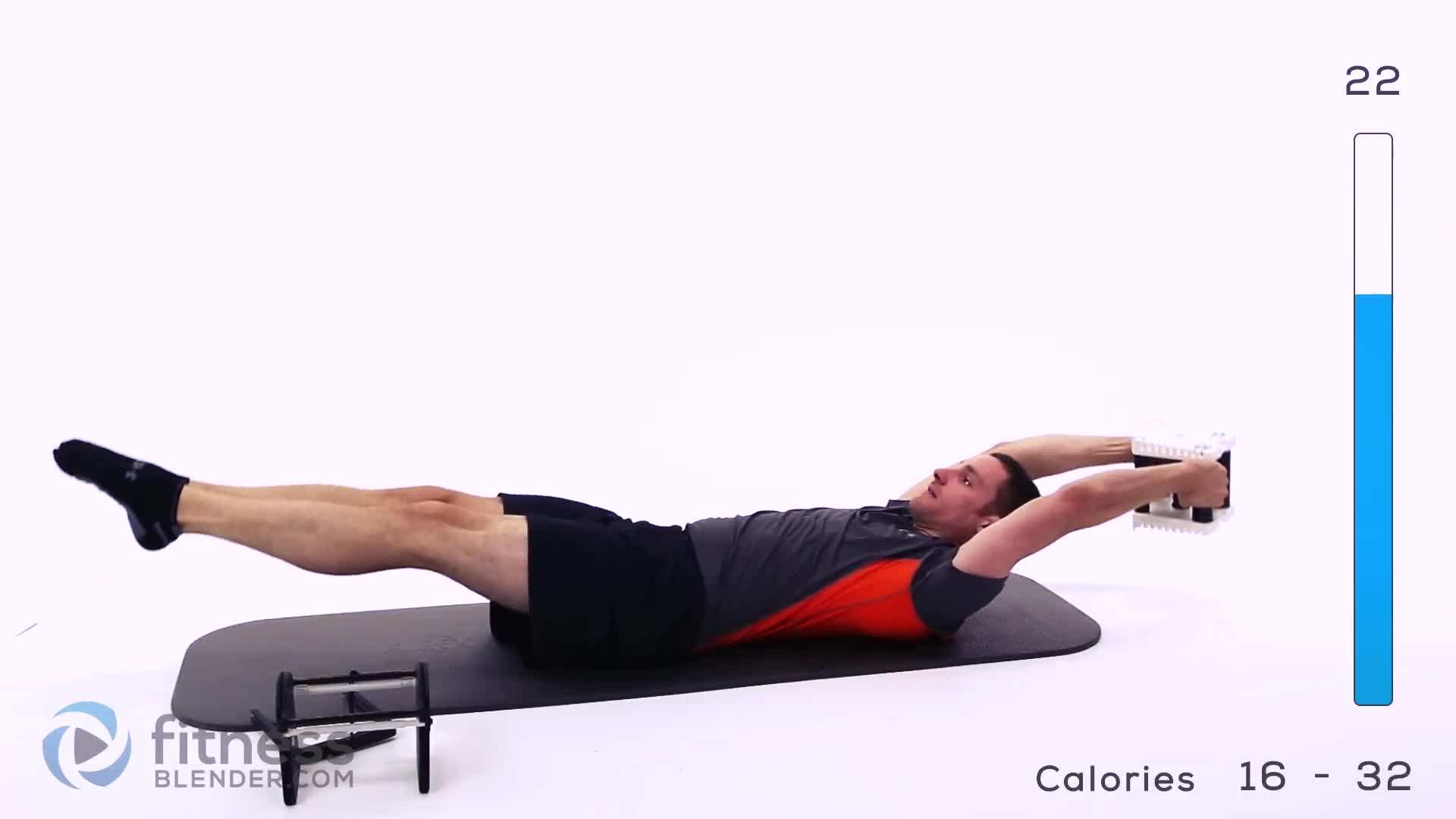 Work your upper abs with weighted V-ups